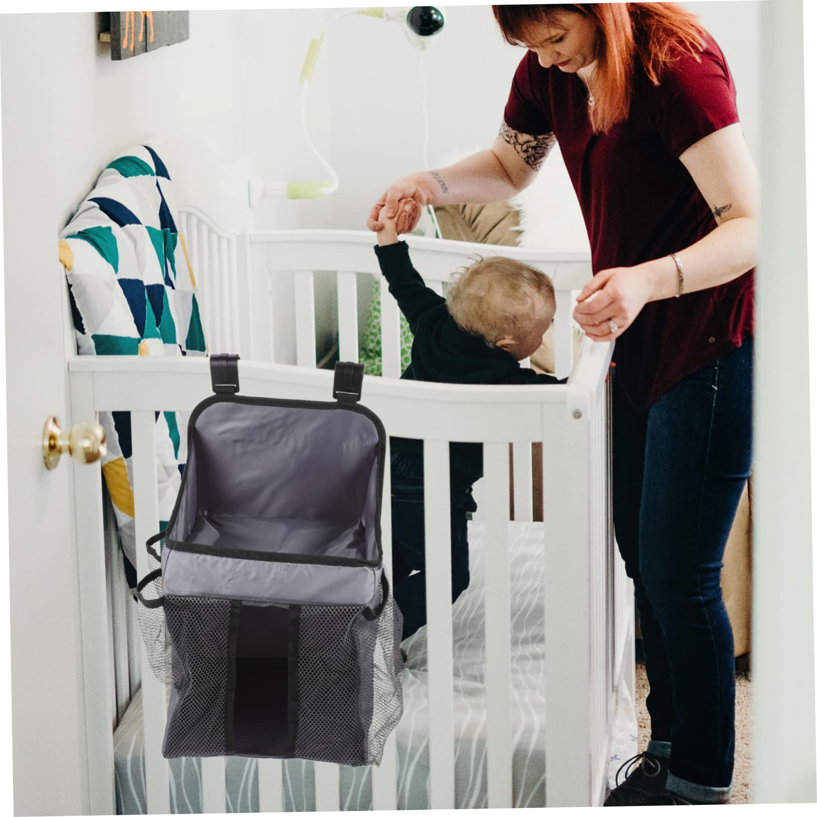 Wakauto 4-Piece Storage Bag Set - Essential Diaper Organizer & Nursery Storage Holder - Perfect for Baby Essentials, Travel, and Home Organization