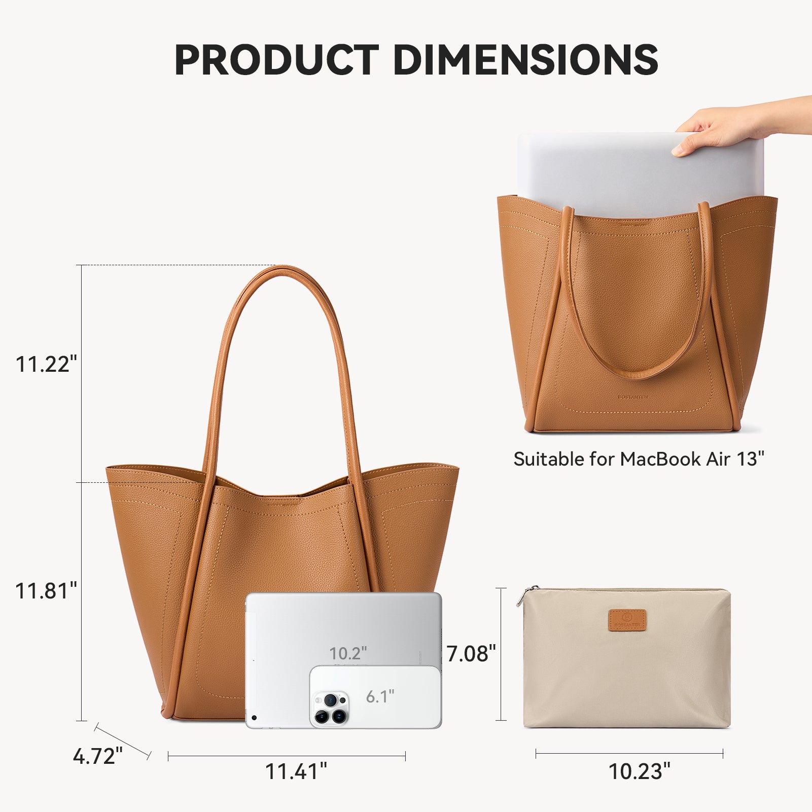 Claire Lightweight Designer Tote Bag for Women - Sleek & Stylish Handbag for Work, Travel & Everyday Use | Fashionable & Functional Shoulder Bag