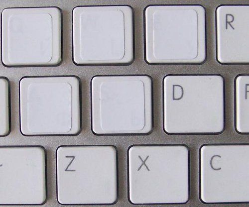 Blank Keyboard Decals - White Background for Custom Keyboards