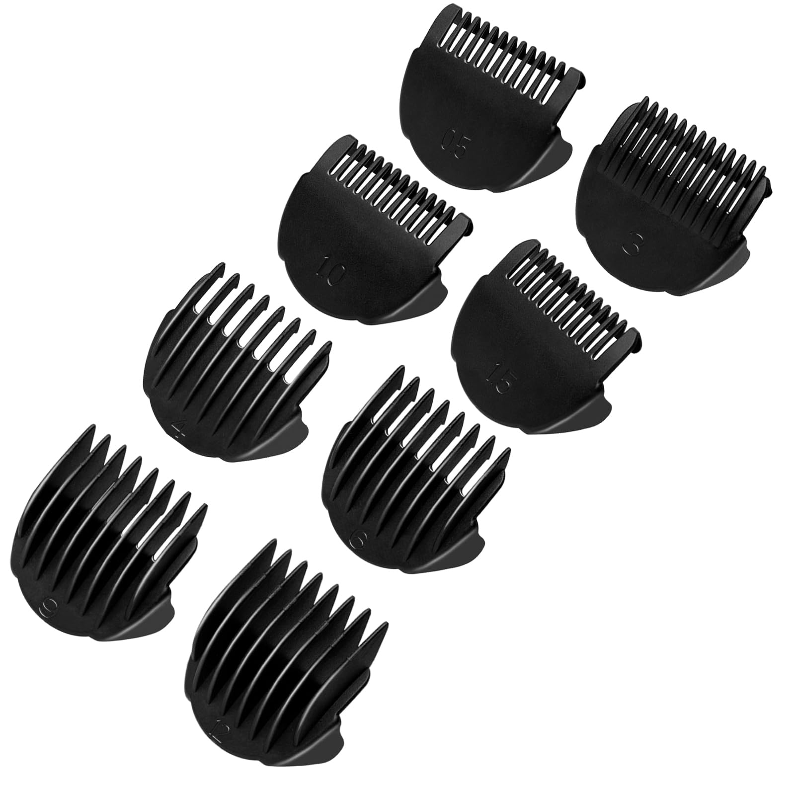 CR8GR8 8 Pack Professional Guide Comb Set for Manspot & Meridian Body Trimmers - Replacement Clipper Guards for Men's Body Hair Trimmer - Perfect for Beard, Chest, Back & Body Grooming