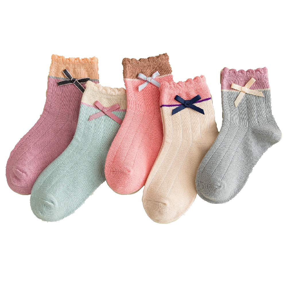 Adorable Ruffle Frilly Christmas Socks for Girls - Cotton Ankle Socks with Cute Bow Design | Perfect for Holiday Parties, School Outfits & Princess Dress-Up