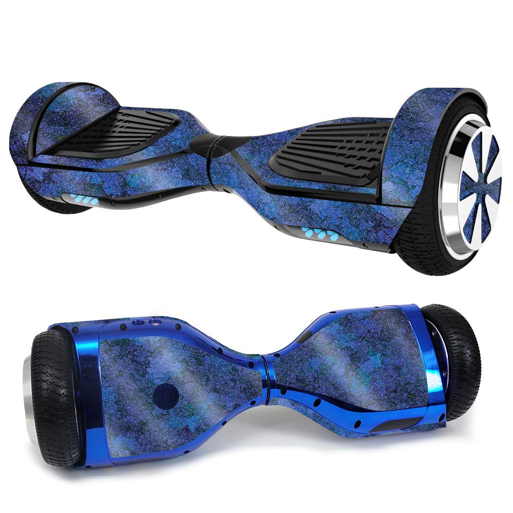 MightySkins Glossy Glitter Protective Skin Cover for Ultra Hoverboard - Blue Ice | Durable High-Gloss Finish | Easy to Apply & Remove | Made in USA | Perfect for Kids & Teens Riding Protection