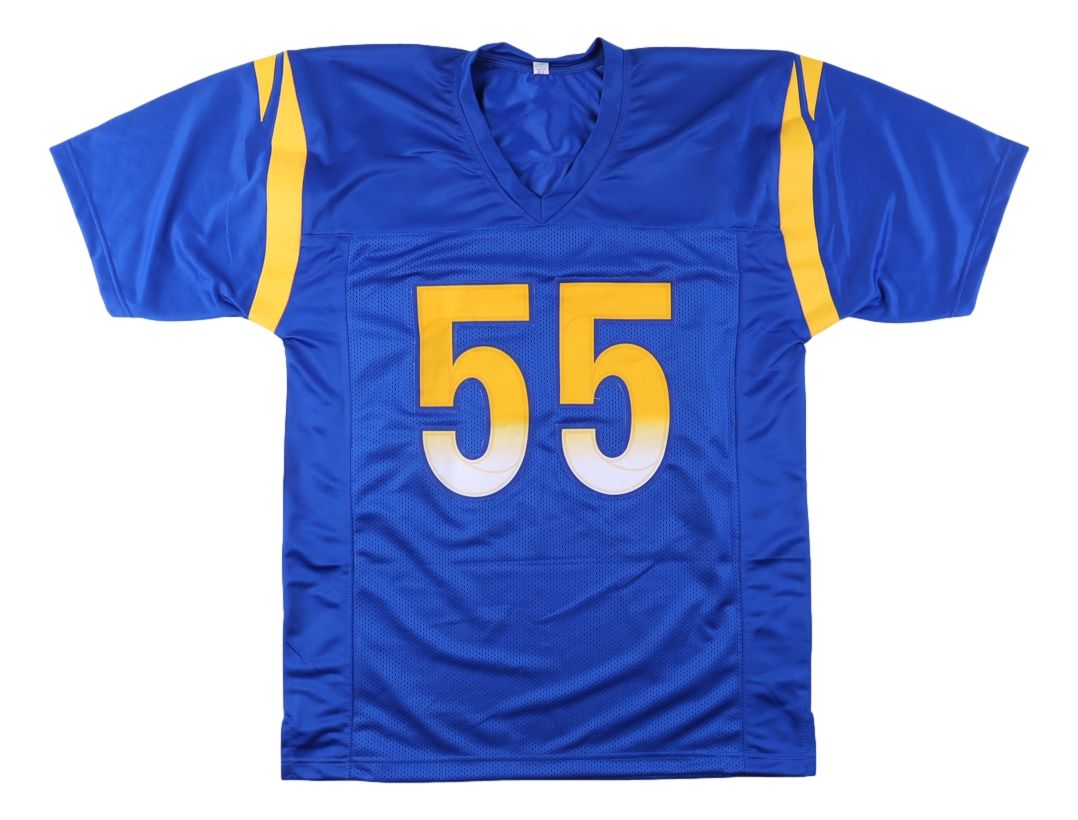 Braden Fiske Los Angeles Signed Blue Football Jersey - Authentic JSA ITP Certified - Perfect for Collectors, Fans & Sports Memorabilia Displays
