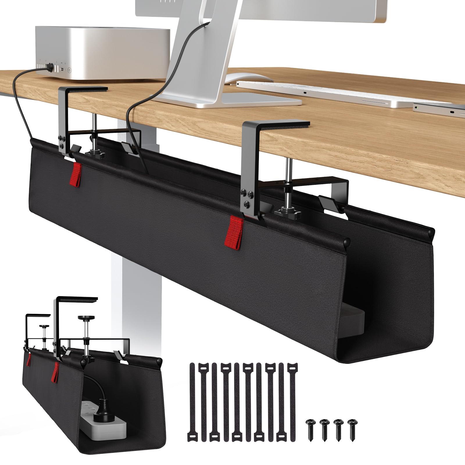 Univivi No Drill Under Desk Cable Management Tray - 36