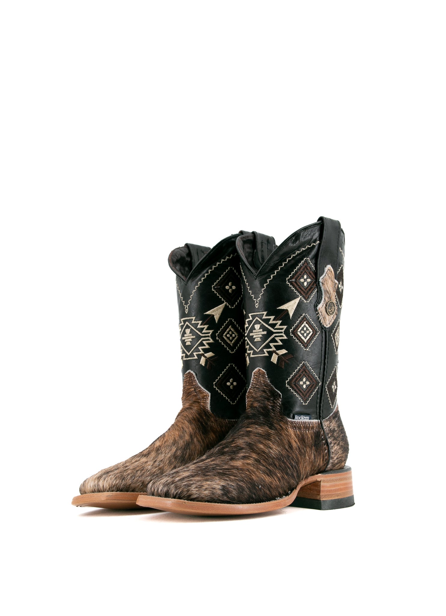 Men's Genuine Cowhide Square Toe Cowboy Boots - Size 6 Western Boots for Men - Durable & Comfortable Riding Boots - Perfect for Rodeo, Country Dancing & Outdoor Adventures