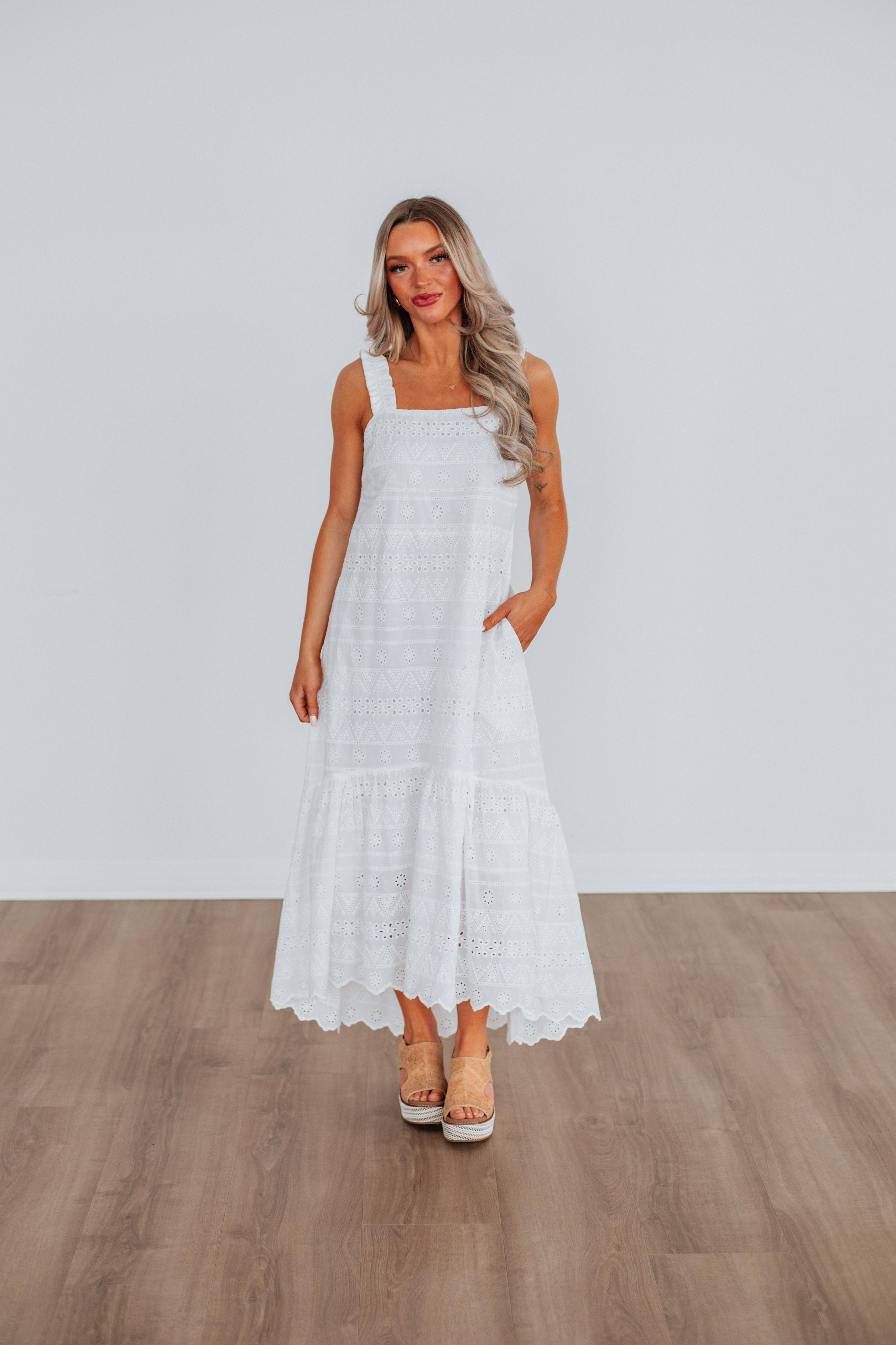 Amalie Dress - Elegant Women's Floral Midi Dress for Casual Wear, Office & Special Occasions | Perfect for Summer, Weddings & Parties