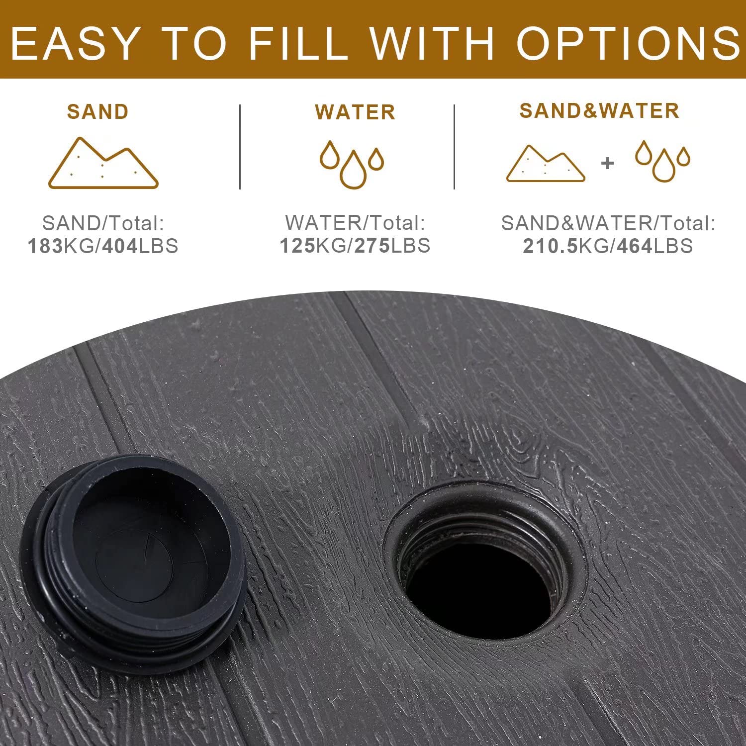 Heavy Duty ABCCANOPY Cantilever Patio Umbrella Base - 34.6