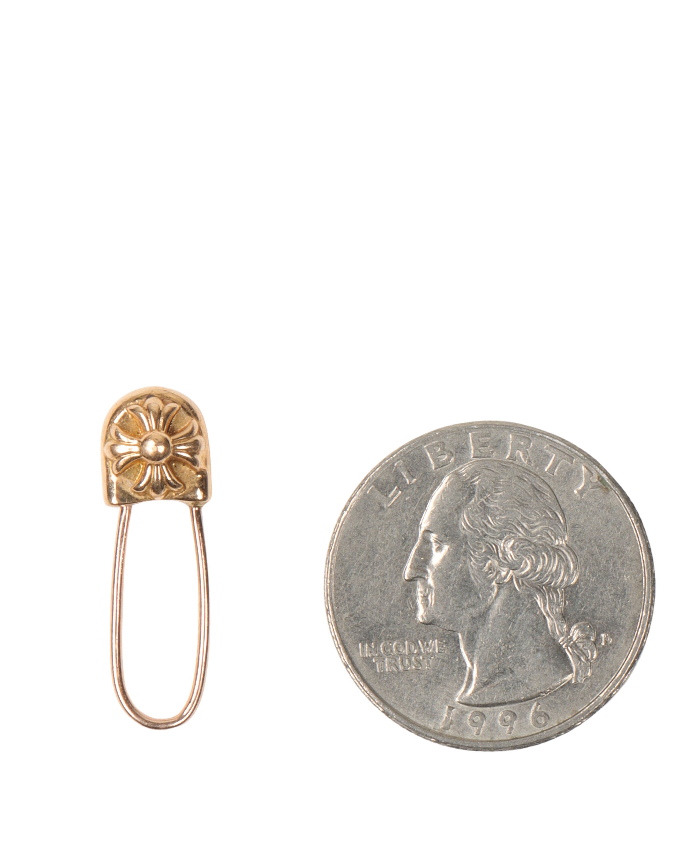 22k Gold Safety Pin Earrings for Women - Hypoallergenic Dainty Stud Earrings - Trendy Punk Jewelry Gift for Girls (Perfect for Parties, Concerts & Everyday Wear)
