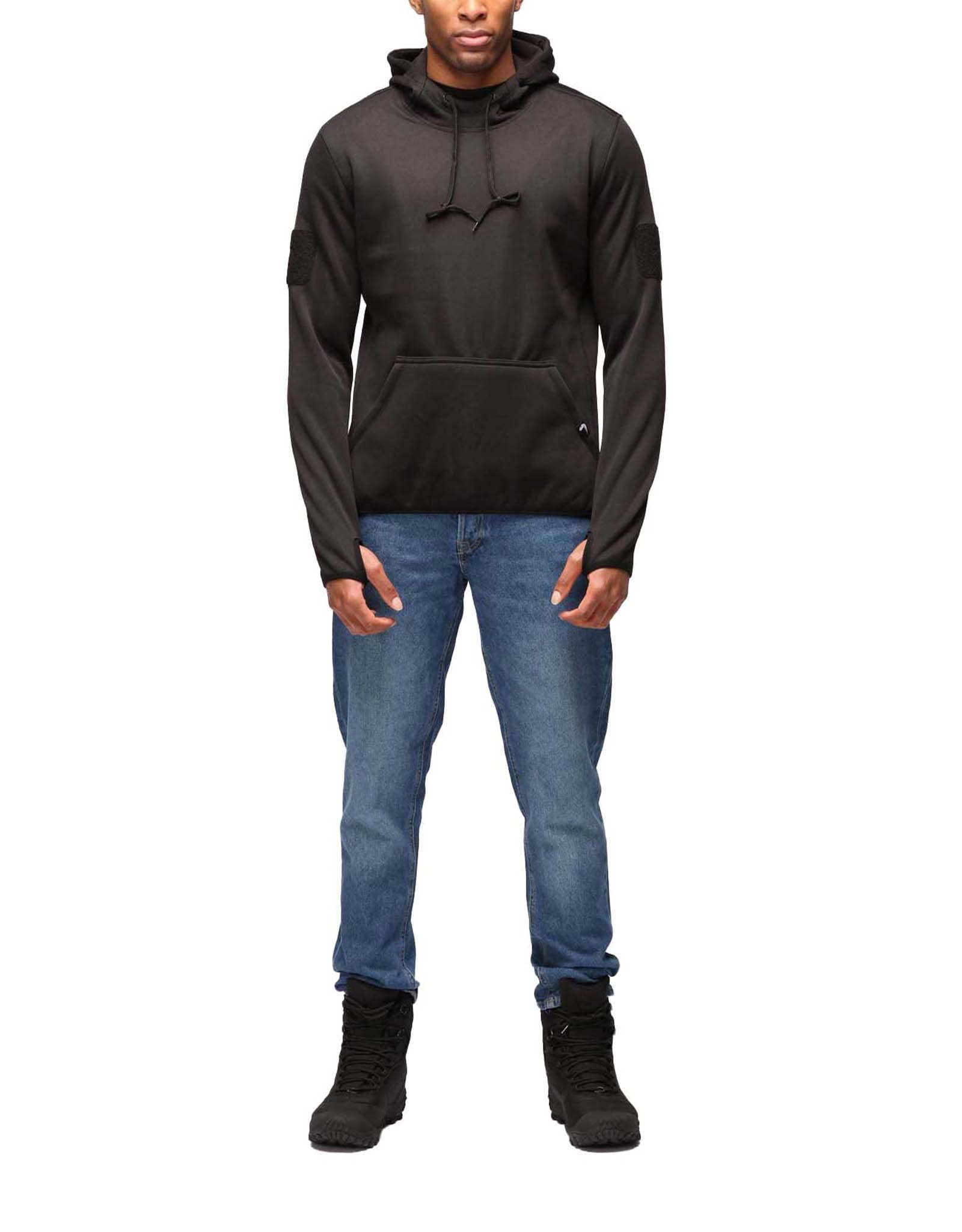 Viper Men's Armour Hoodie - Black Zip Up Fleece Jacket with Hood for Outdoor, Gym & Casual Wear | Winter Warm Pullover for Men