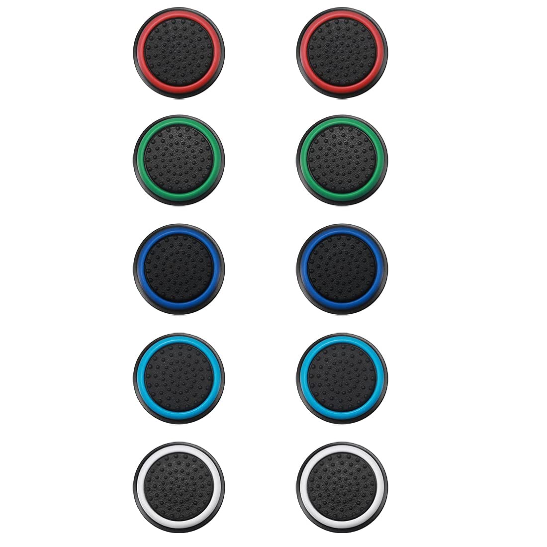10 Pcs Silicone Joystick Thumb Grip Caps - Protective Cover for PS4, PS5, Xbox 360 & PS3 Controllers - Non-Slip Analog Stick Caps for Enhanced Gaming Comfort (Perfect for FPS, Racing & Action Games)