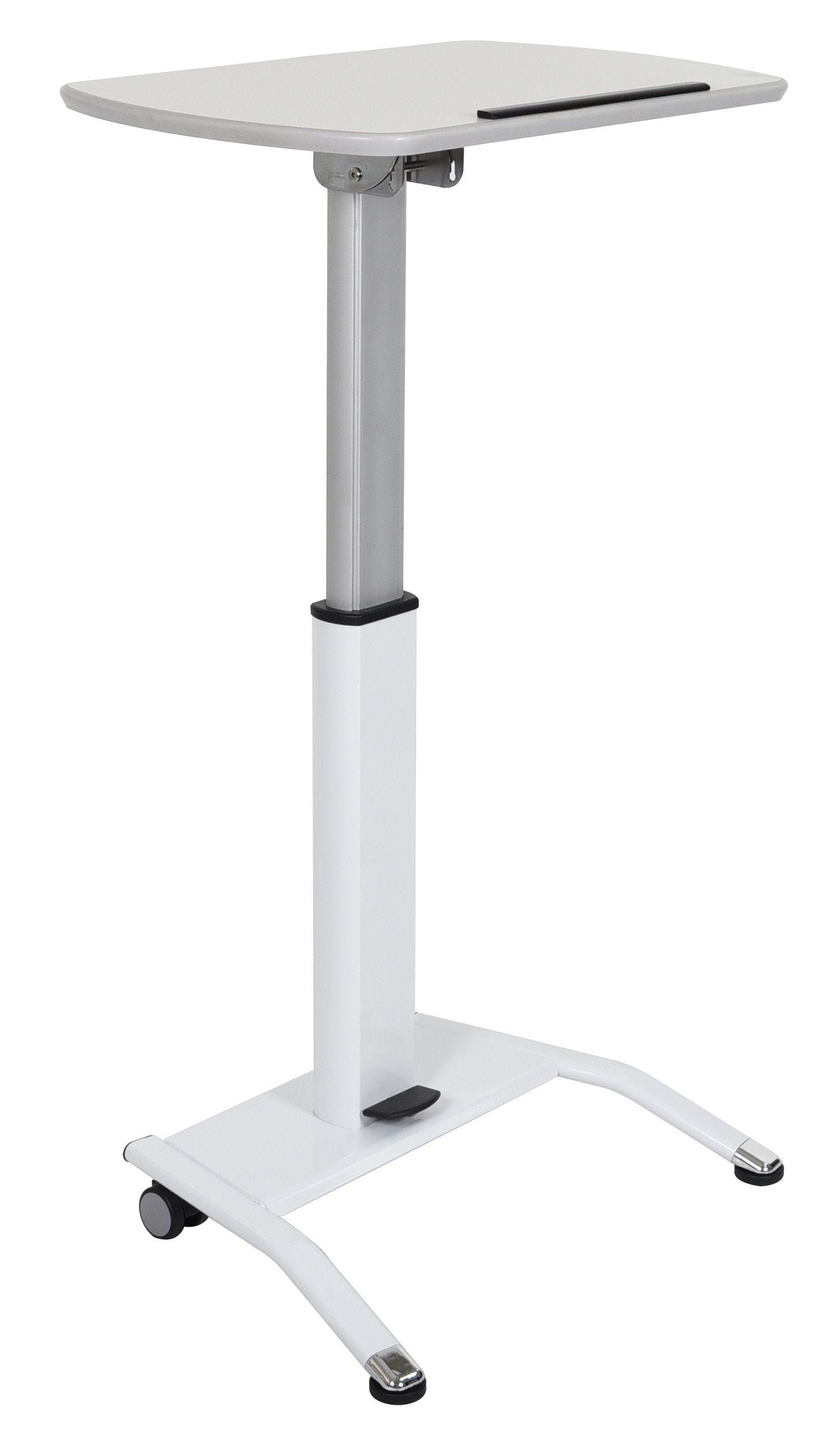 Luxor LX PNADJ WH Pneumatic Height Adjustable Lectern - Perfect for Churches, Classrooms & Conference Presentations