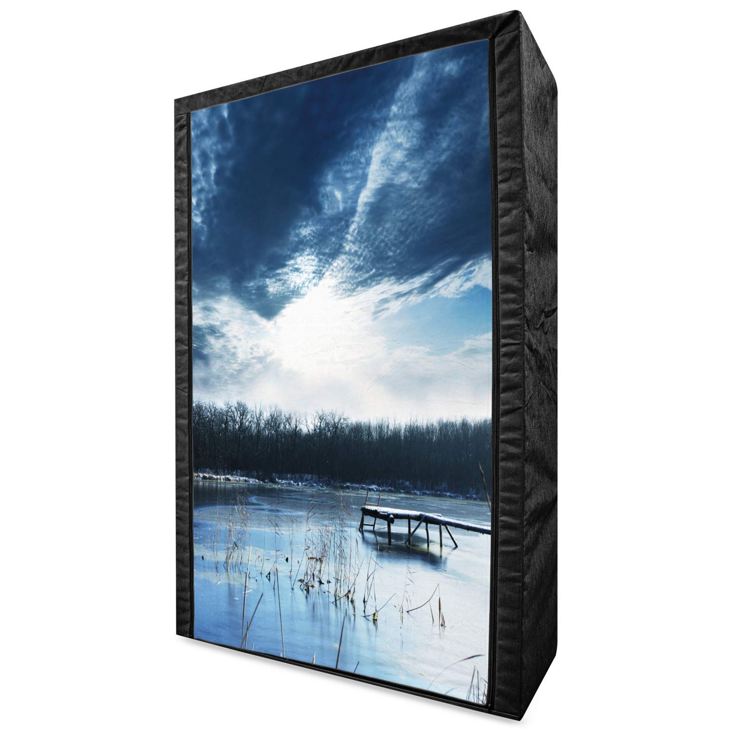 Ambesonne Winter Portable Fabric Wardrobe - 42.5