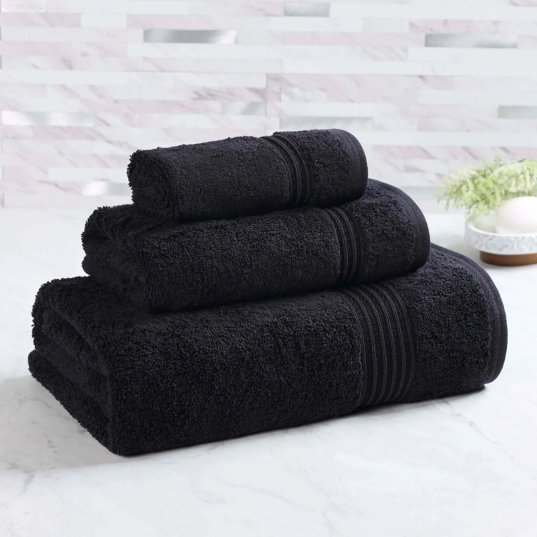 Premium Egyptian Cotton Plush 3-Piece Luxury Bath Towel Set - Ultra Absorbent & Soft for Spa, Bathroom & Hotel Use
