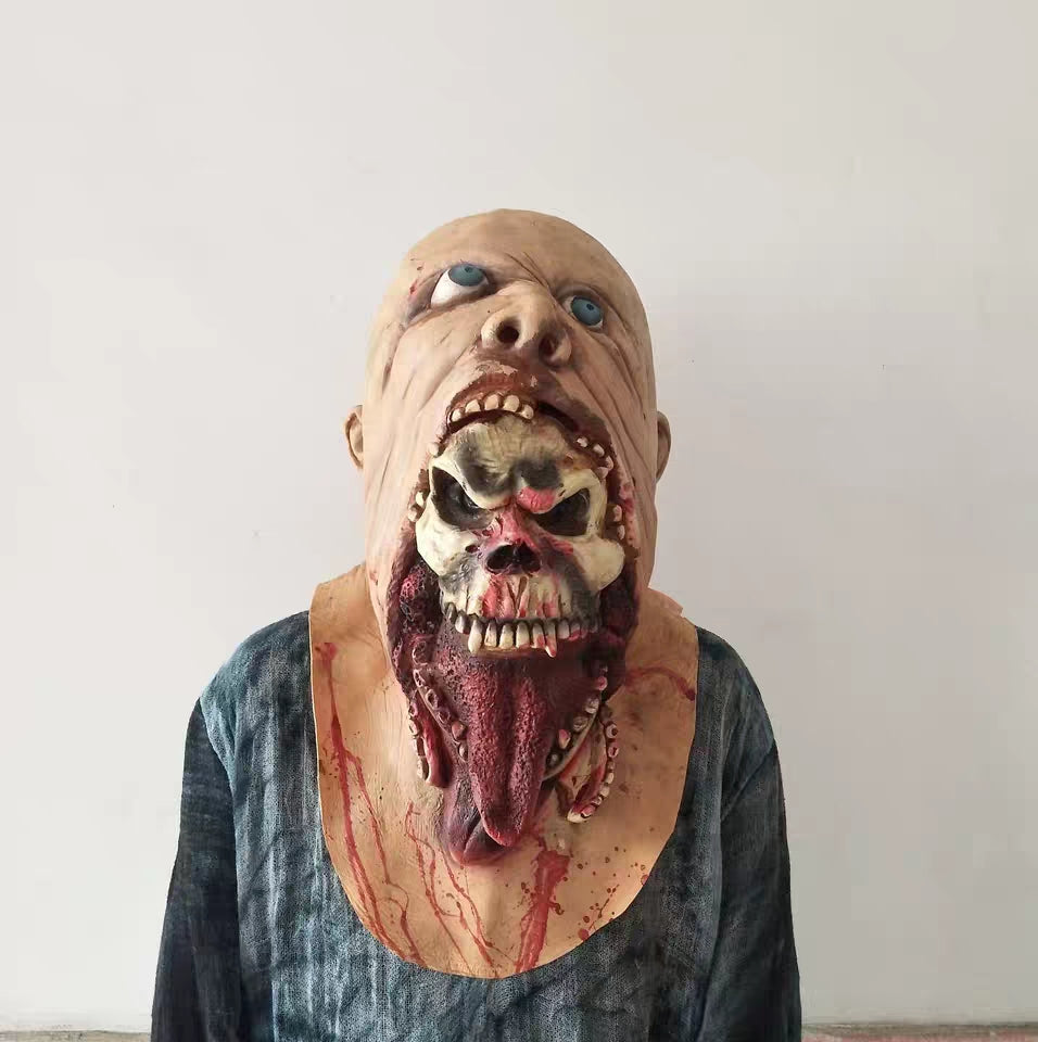 Scary Halloween Ghost Mask for Adults - Realistic & Spooky Costume Accessory for Parties & Haunted Houses