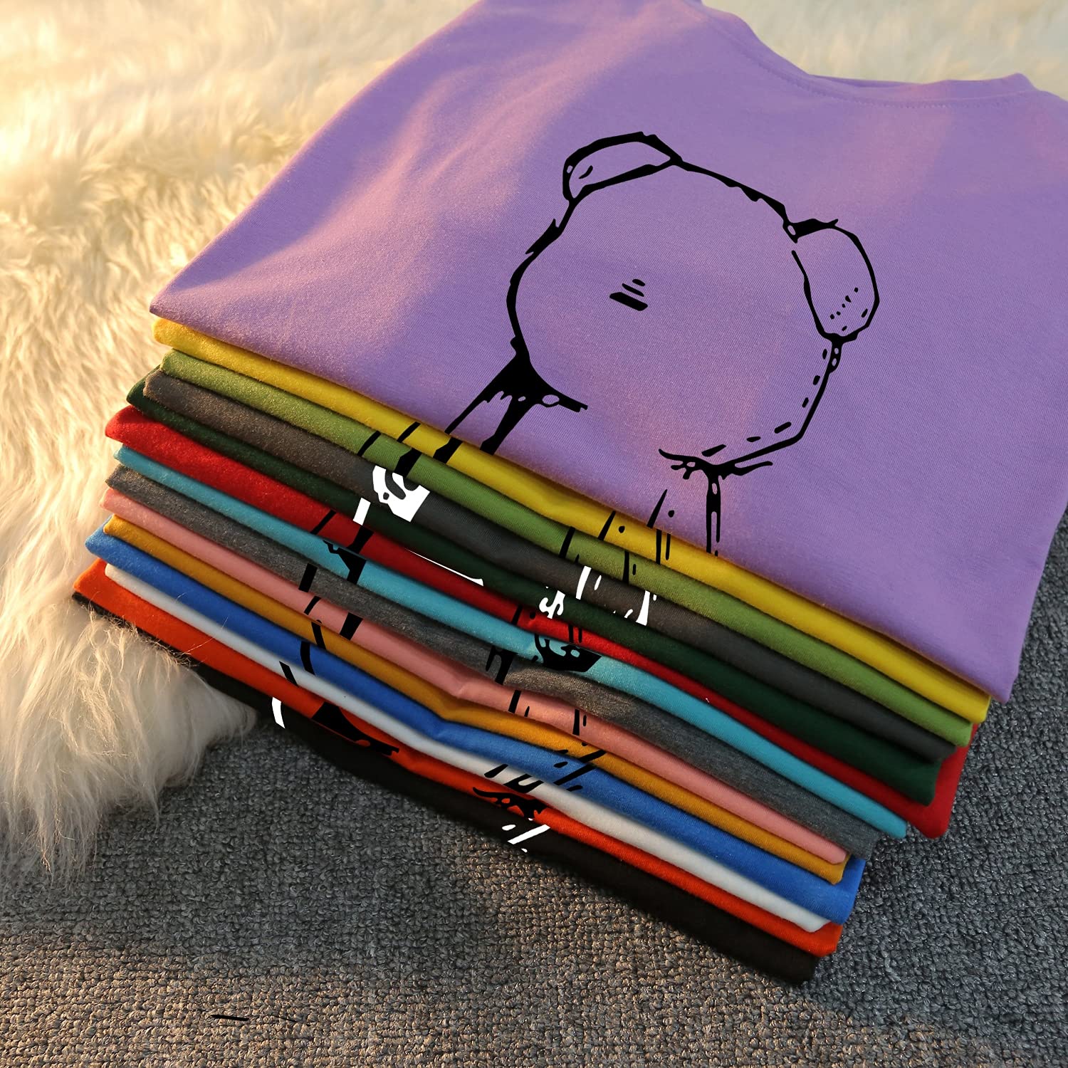 Cute Bear Printed Women's T-Shirt - Kawaii Harajuku Graphic Top for Summer | Casual Wear, Street Fashion, Anime Cosplay Outfits
