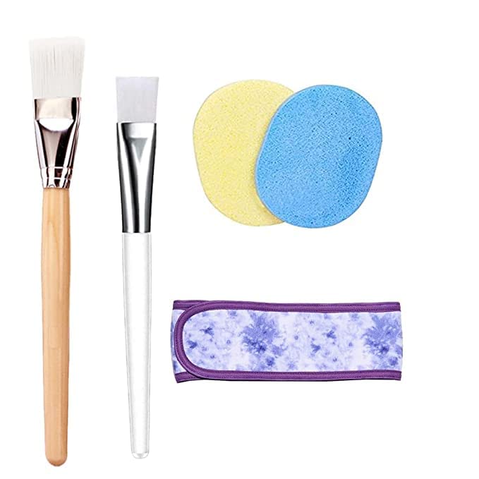 Wooden Brush, Plastic Brush, Headband, 2 Sponge