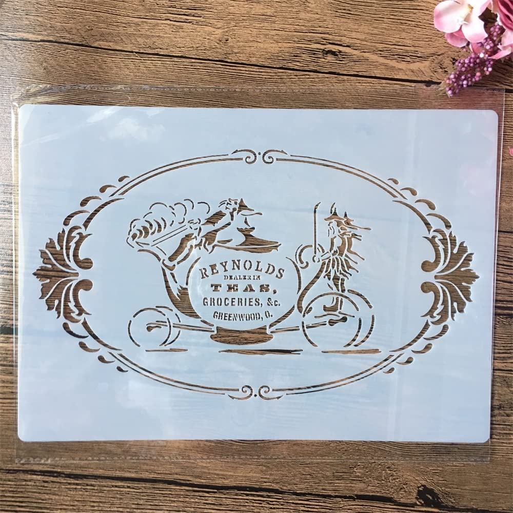 Vintage Car DIY Layering Stencils - A4 29x21cm Drawing Templates for Wall Painting, Scrapbooking, Coloring & Embossing | Perfect for Art Projects, Home Decor, and Crafting Albums
