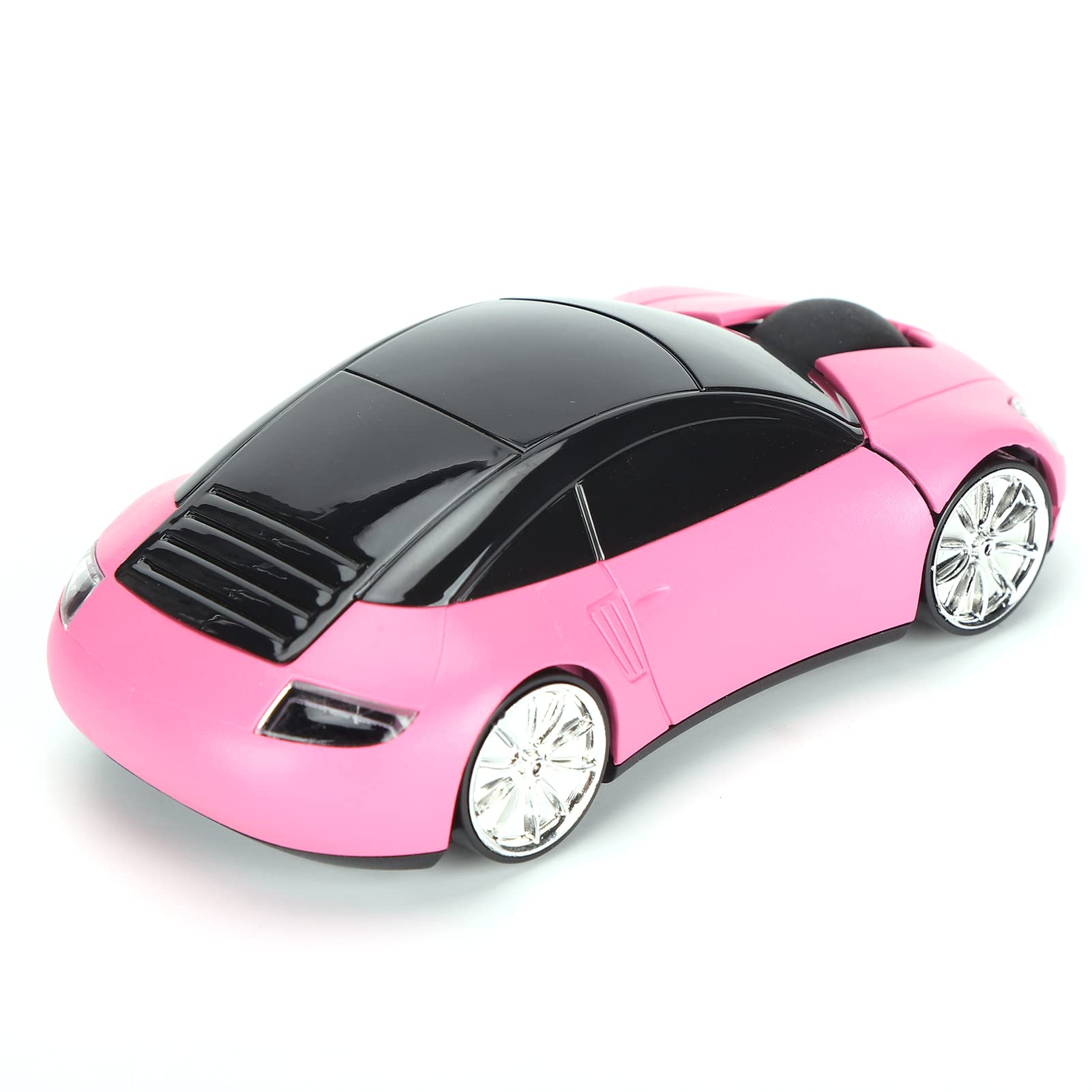 ASHATA 2.4GHz Wireless Gaming Mouse - 3D Sport Car Shape with USB Receiver for PC, Computer & Laptop (Pink) | Ergonomic Design for Gaming, Office & Home Use