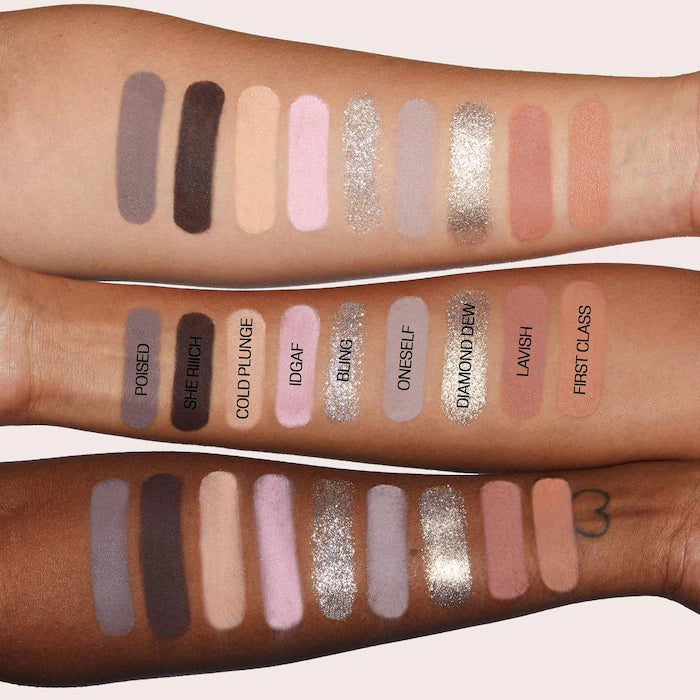 Huda Beauty Icy Nude Eyeshadow Palette - Neutral Matte & Shimmer Shades for Everyday & Party Makeup Looks
