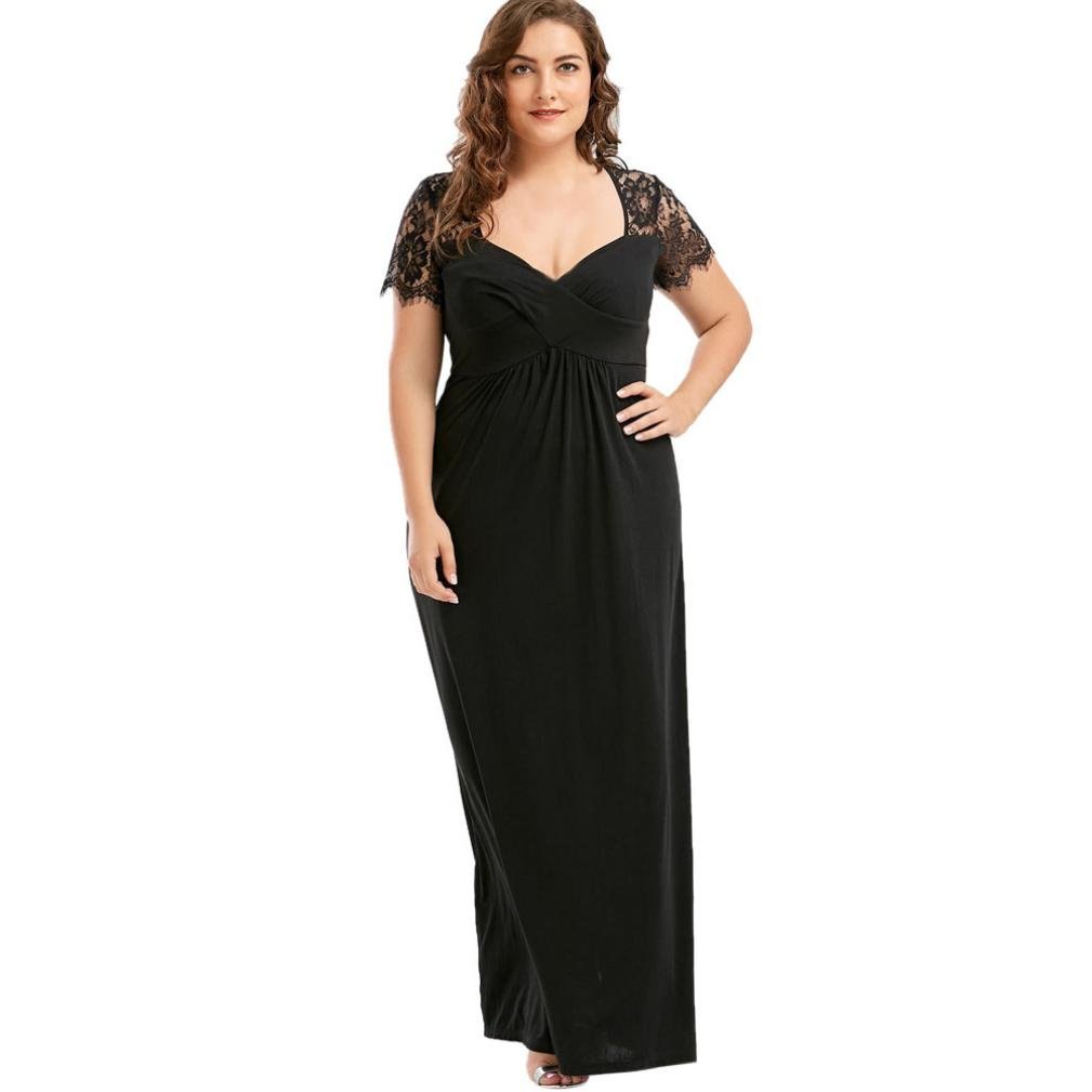 Elegant Plus Size Women's Long Sleeve Lace Evening Gown - Formal Prom Party Dress for Special Occasions | Perfect for Weddings, Galas & Black Tie Events