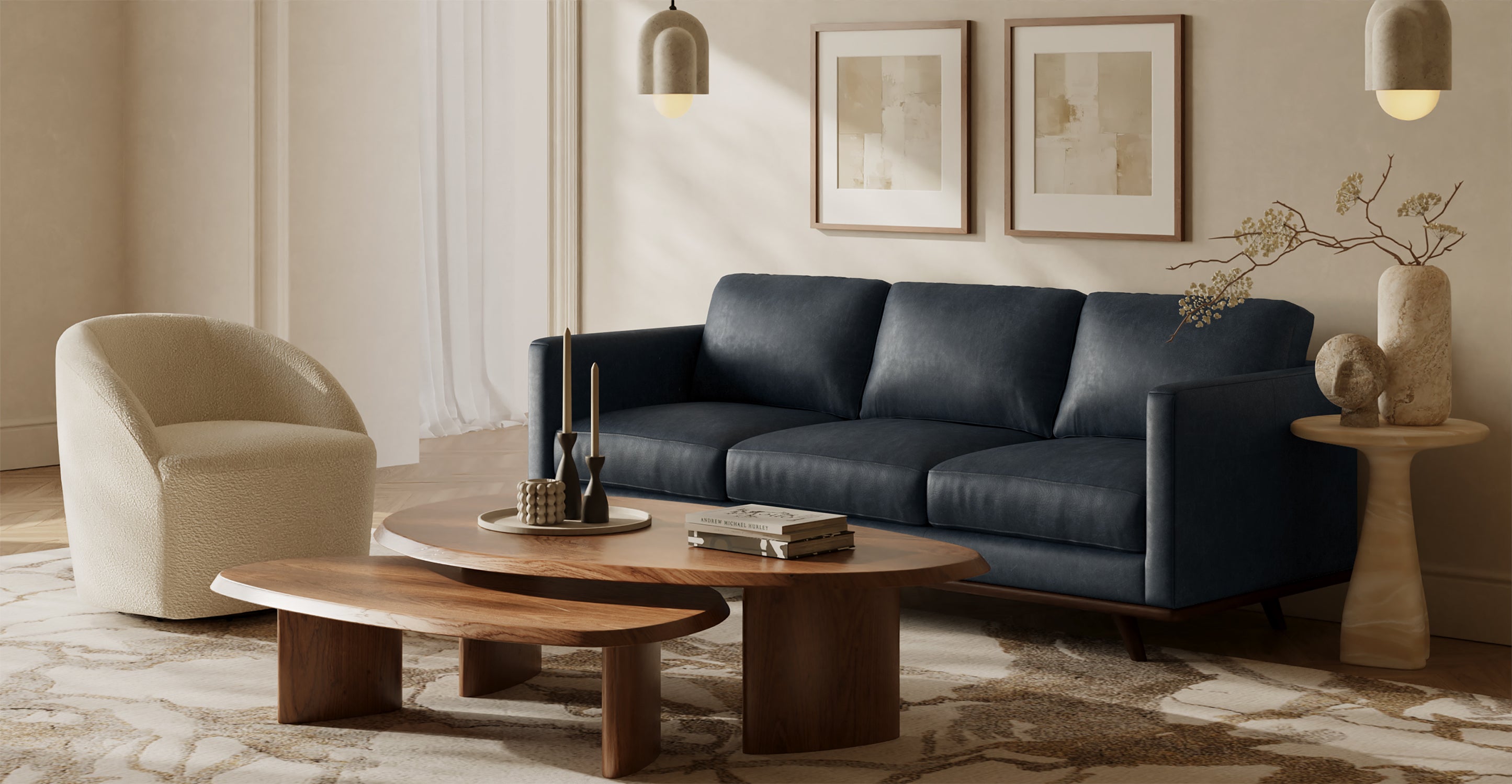 Modern Nolita Sofa - Comfortable Mid-Century Style Couch for Living Room, Lounge & Office - Perfect for Small Spaces & Apartment Decor
