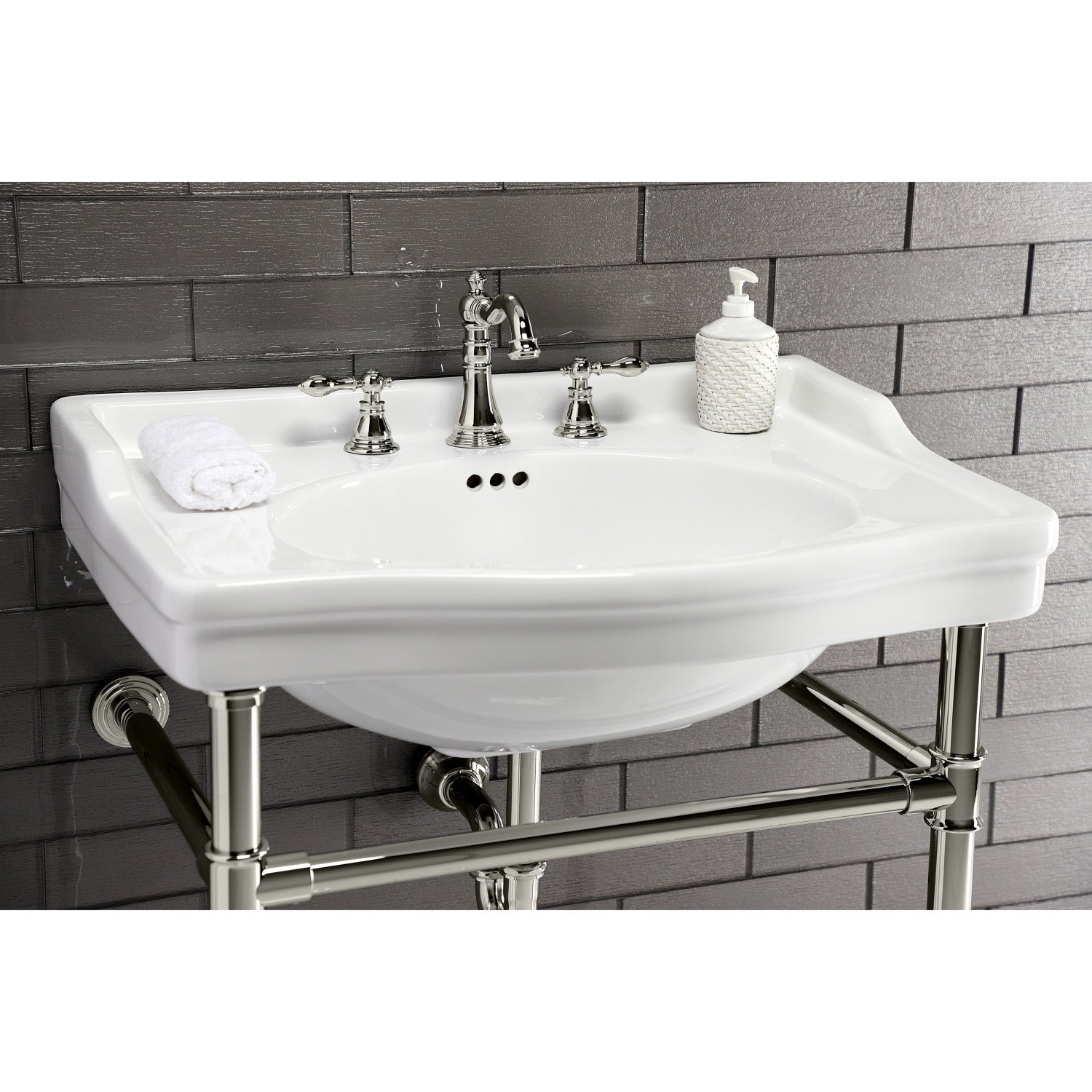 American Classic FSC1976ACL 3-Hole Widespread Bathroom Faucet with Brass Pop-Up Drain - Two Handle Deck Mount in Naples Bronze Finish | Perfect for Modern Bathroom Vanities & Powder Rooms