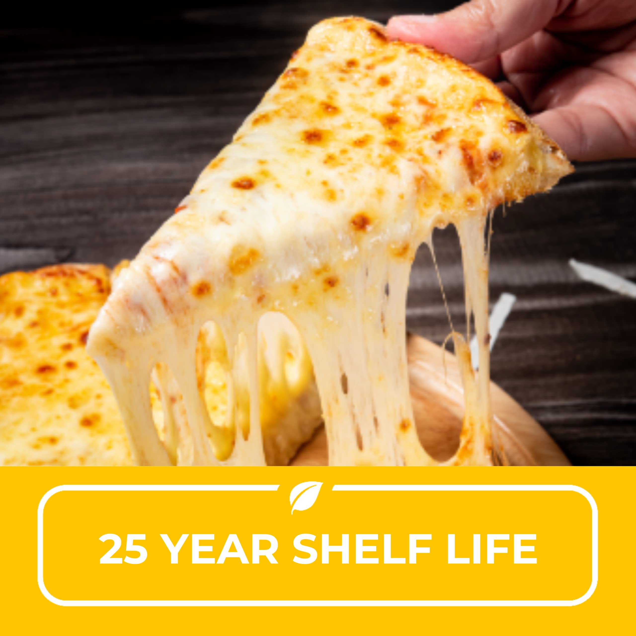 Nutristore Freeze Dried Mozzarella Cheese Shreds - 20 Servings | Premium Quality, Great Taste | Perfect for Camping, Hiking & Emergency Food Storage | Long Shelf Life Survival Food for Outdoor Adventures & Prepping