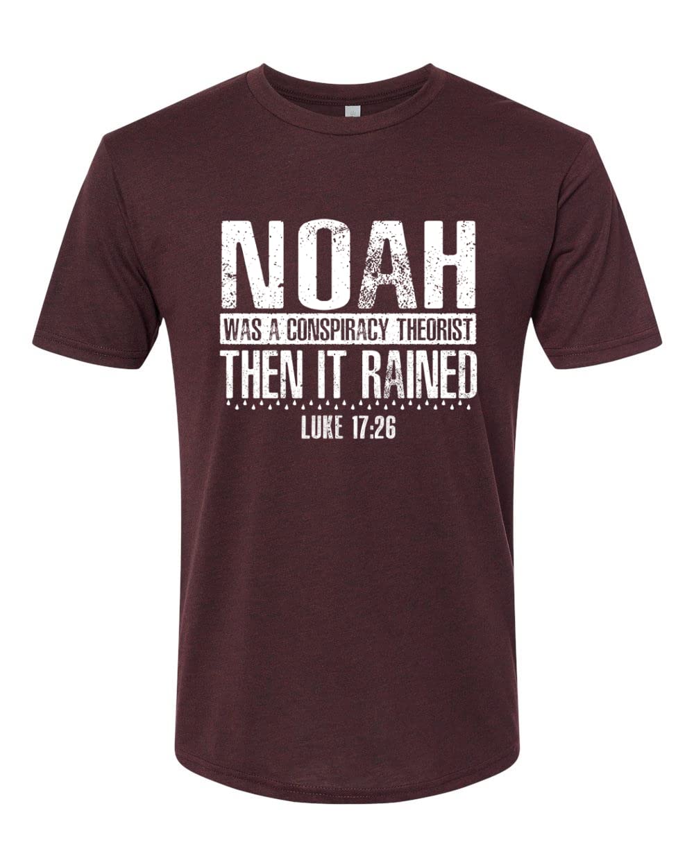 Noah Was A Conspiracy Theorist Christian Men's Premium Tri-Blend T-Shirt - Inspirational Faith Apparel for Church, Bible Study & Everyday Wear