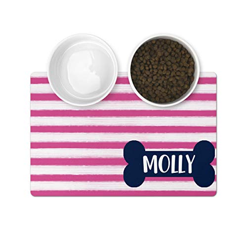 Hot Pink Stripe Dog Bone