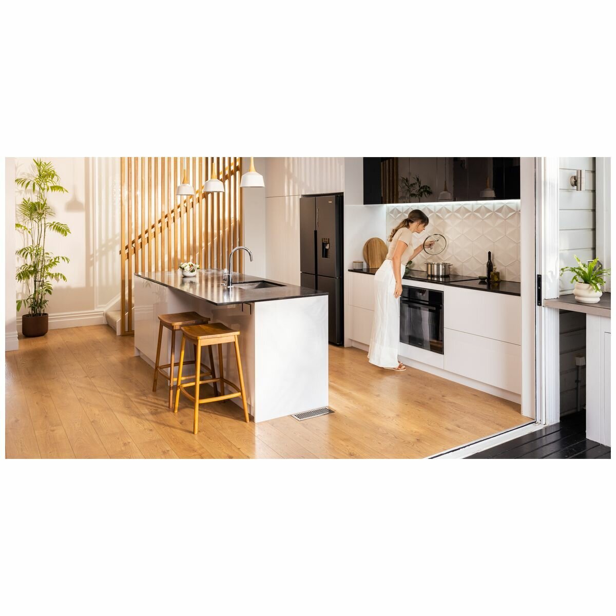 Haier 60cm Induction Cooktop with Flexi Zone HCI604FTB3 - Fast Heating, Energy Efficient, Touch Control - Perfect for Home Kitchen, Restaurant & Outdoor Cooking