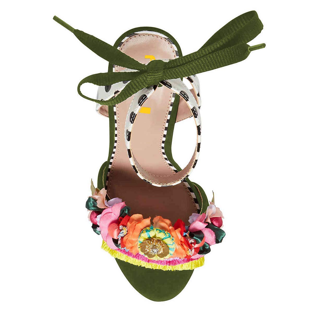 FSJ Women's Floral Stiletto High Heel Sandals - Ankle Strap Open Toe Pump D'Orsay Polka Dot Lace Up Dress Party Shoes for Summer Weddings, Date Nights & Special Occasions (US Size 4-15)