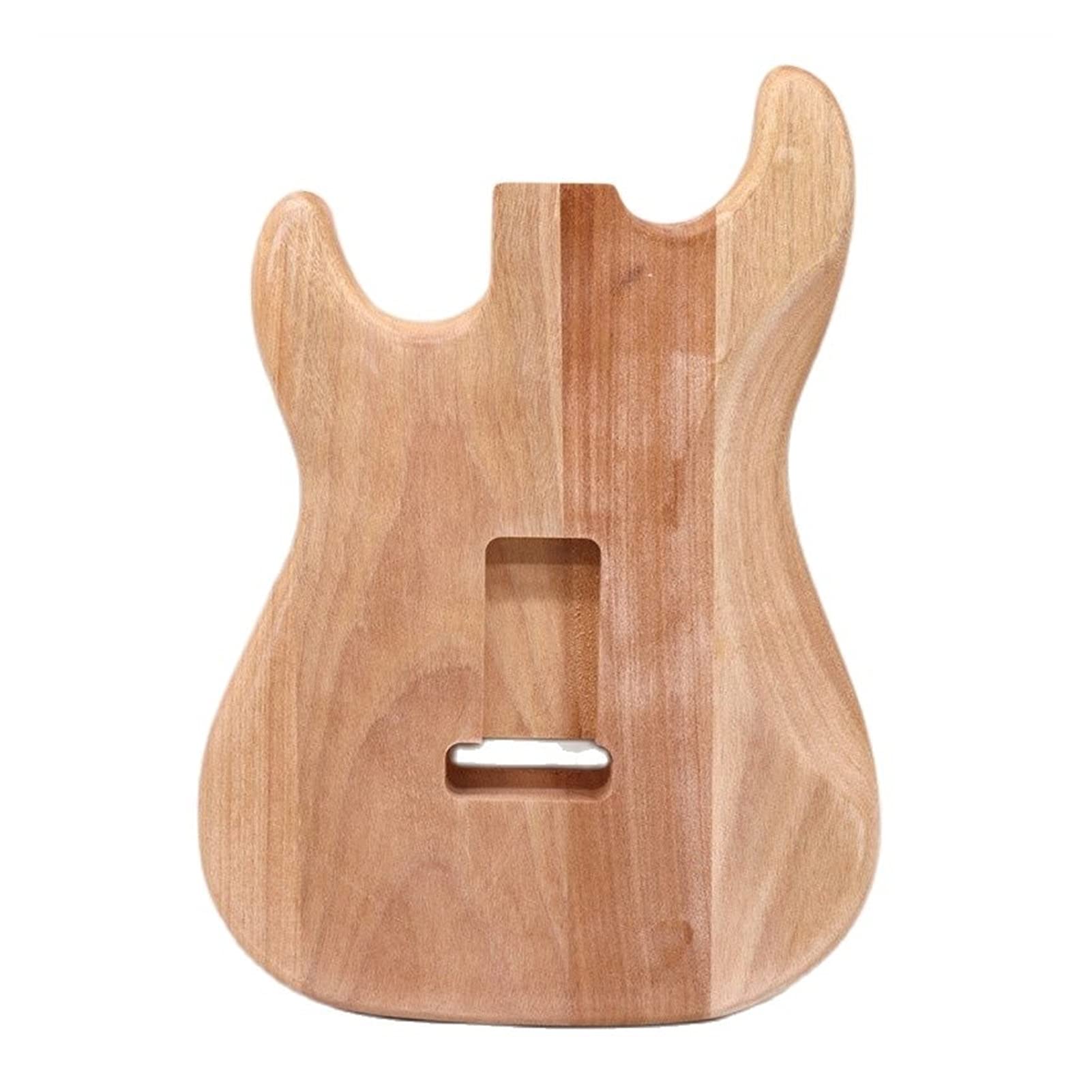 Unfinished Guitar Kit Body - Okoume Wood DIY Electric Guitar Parts for Handmade Projects | Perfect for Custom Builds, Repair & Woodworking Enthusiasts