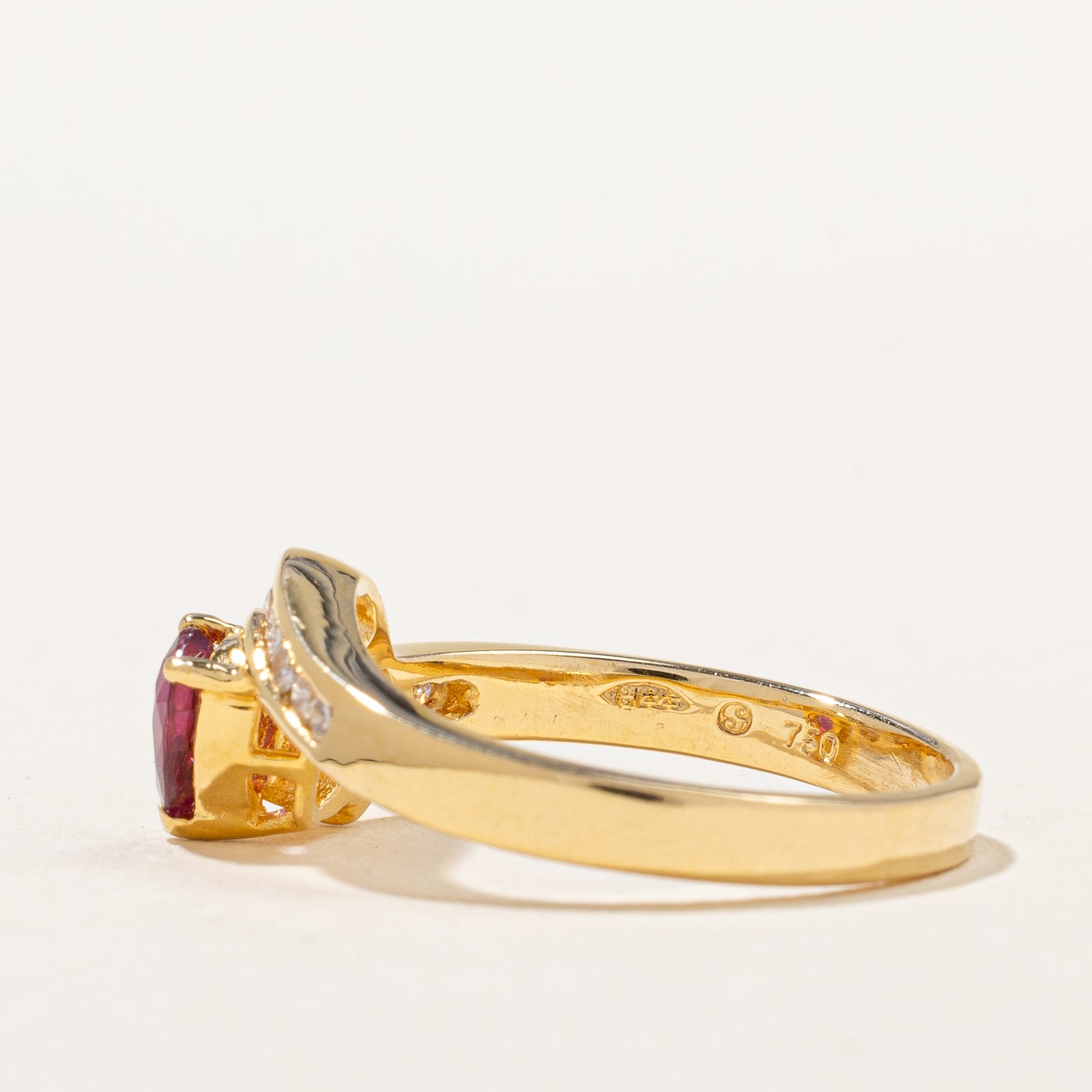0.50ct Ruby & Diamond Ring - 0.20ctw, Size 5.75, 14K Gold Engagement Ring for Women, Perfect for Anniversary, Valentine's Day & Special Occasions