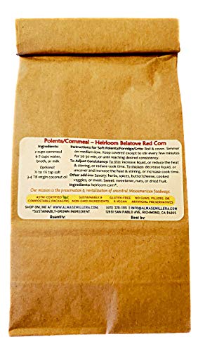 Organic Heirloom Red Belatove Cornmeal & Polenta - Non-GMO, Gluten-Free, Stone-Ground for Authentic Flavor - Perfect for Baking, Cooking & Traditional Dishes