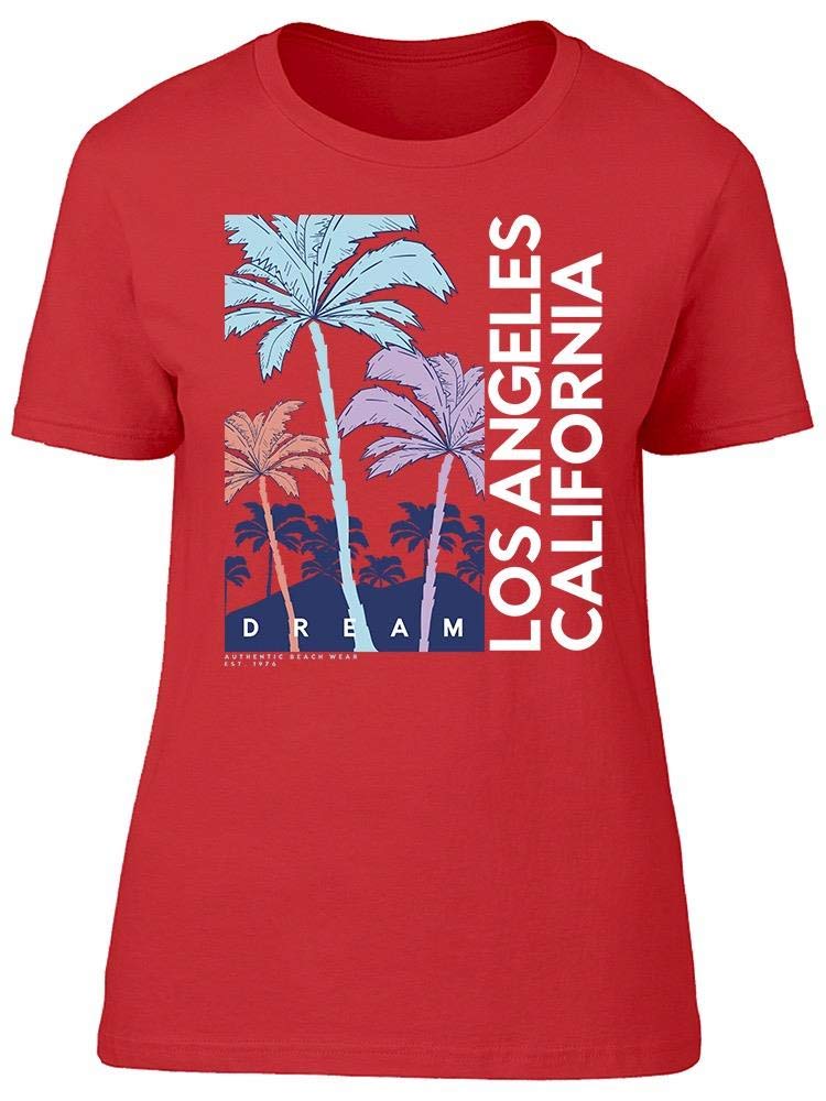 Smartprints La Tropical Dream T-Shirt for Women - Stylish Red Graphic Tee for Casual Wear, Beach Outings & Summer Fashion