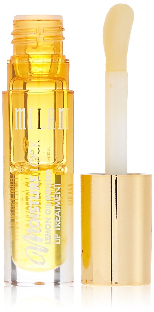 Milani Moisture Lock Oil Infused Lip Treatment - Hydrating Lemon Honey Formula (0.10 oz) | Nourishing Dry Lips for Day & Night Use