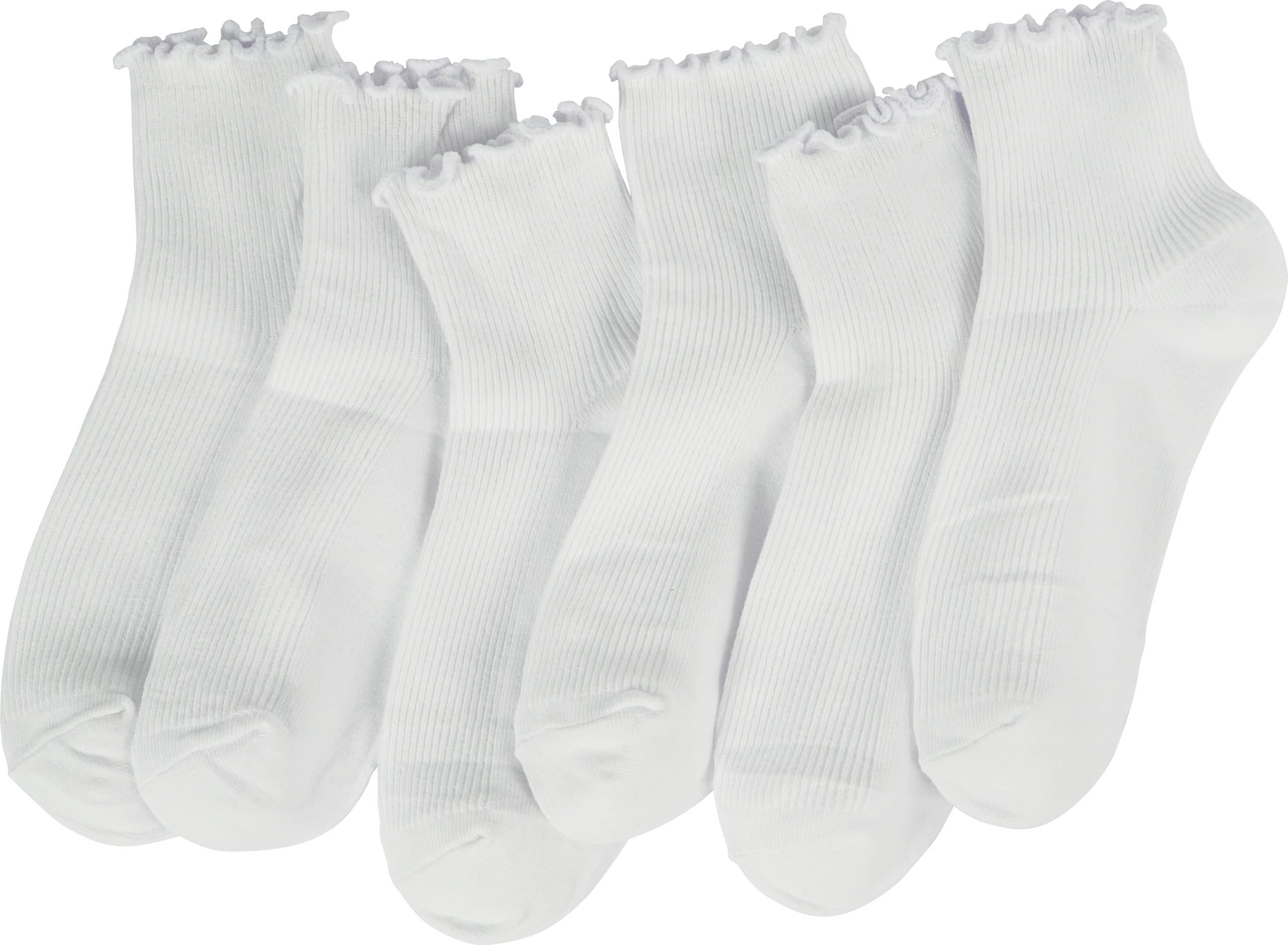 BomKinta Women's Ankle Ruffle Socks - Cute Crew Frilly Cotton Socks for Everyday Wear & Fashion Outfits