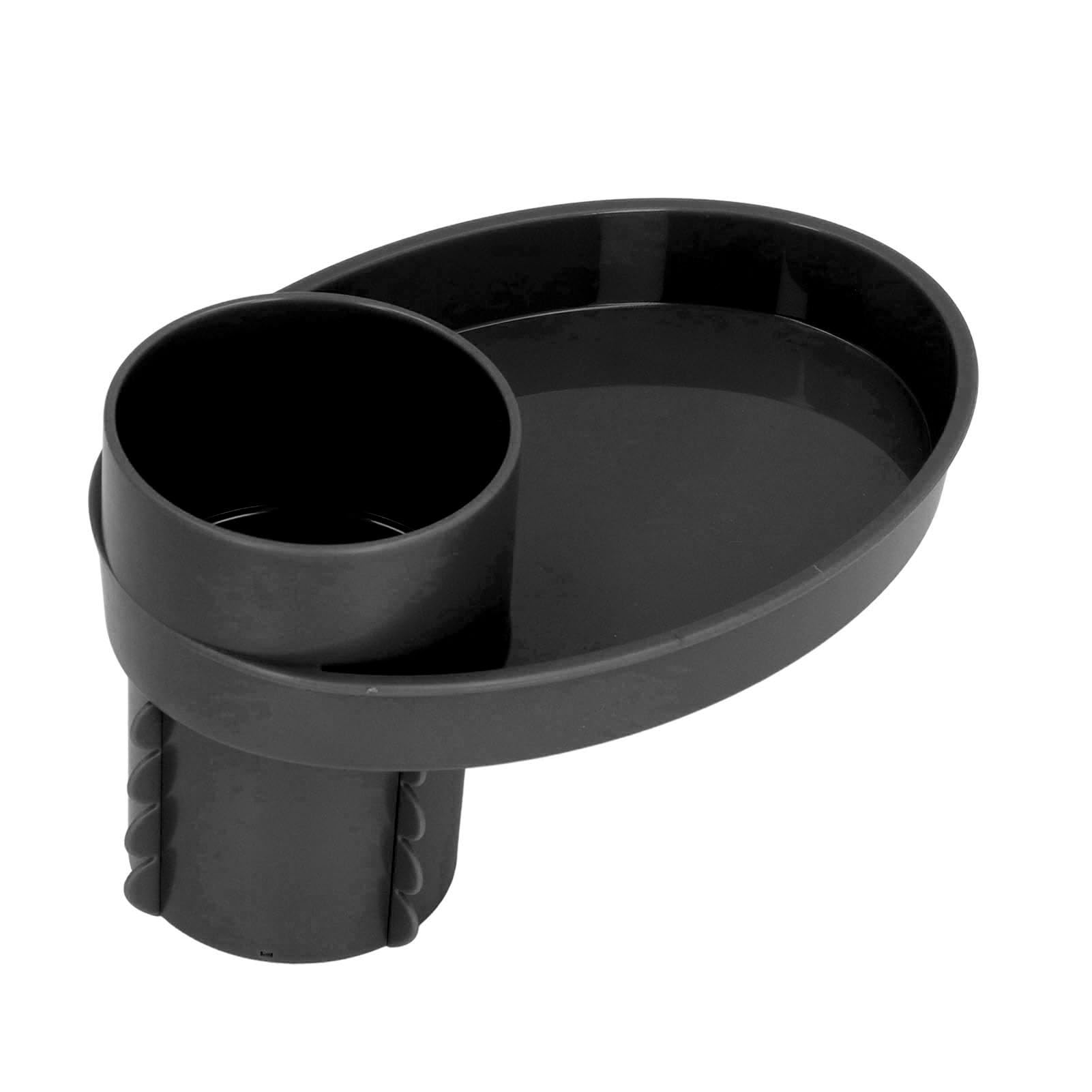 Portable Multifunctional Car Seat Snack Tray with Cup Holder - Travel Feeding Plate for Baby Strollers & High Chairs (Black) | Perfect for Road Trips, Airplane Travel & Restaurant Dining