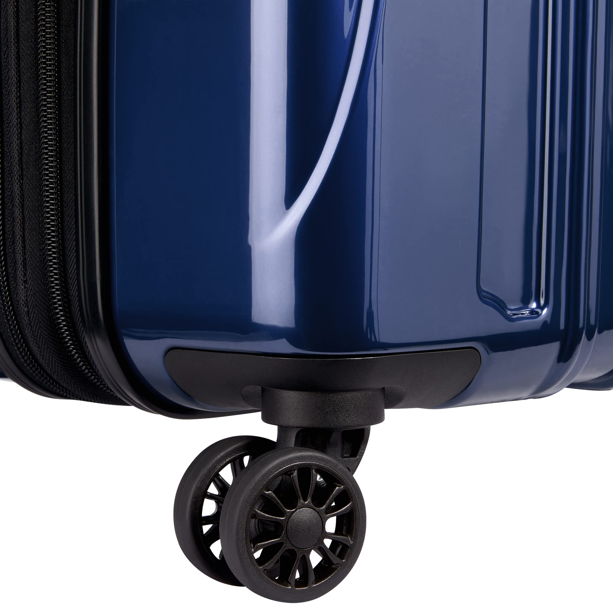 Delsey Paris Helium Aero Hardside Expandable Spinner Luggage - 25 Inch Checked-Medium Suitcase with 360° Wheels, Cobalt Blue | Perfect for International Travel & Business Trips