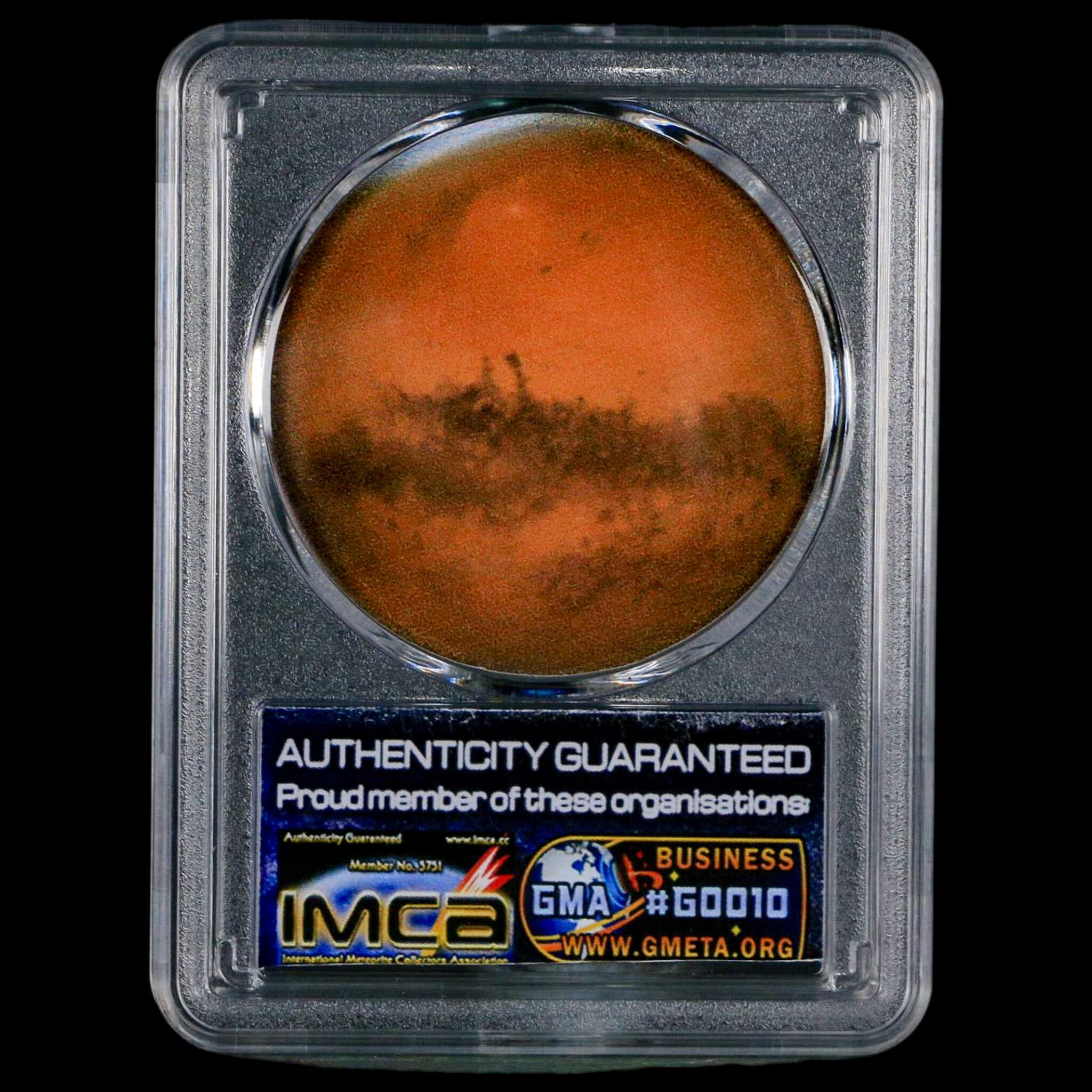 Authentic Mars Rock Meteorite - Amgala 001 Shergottite with Olivine Phyric & COA | Rare Space Collectible for Science Display & Astronomy Enthusiasts