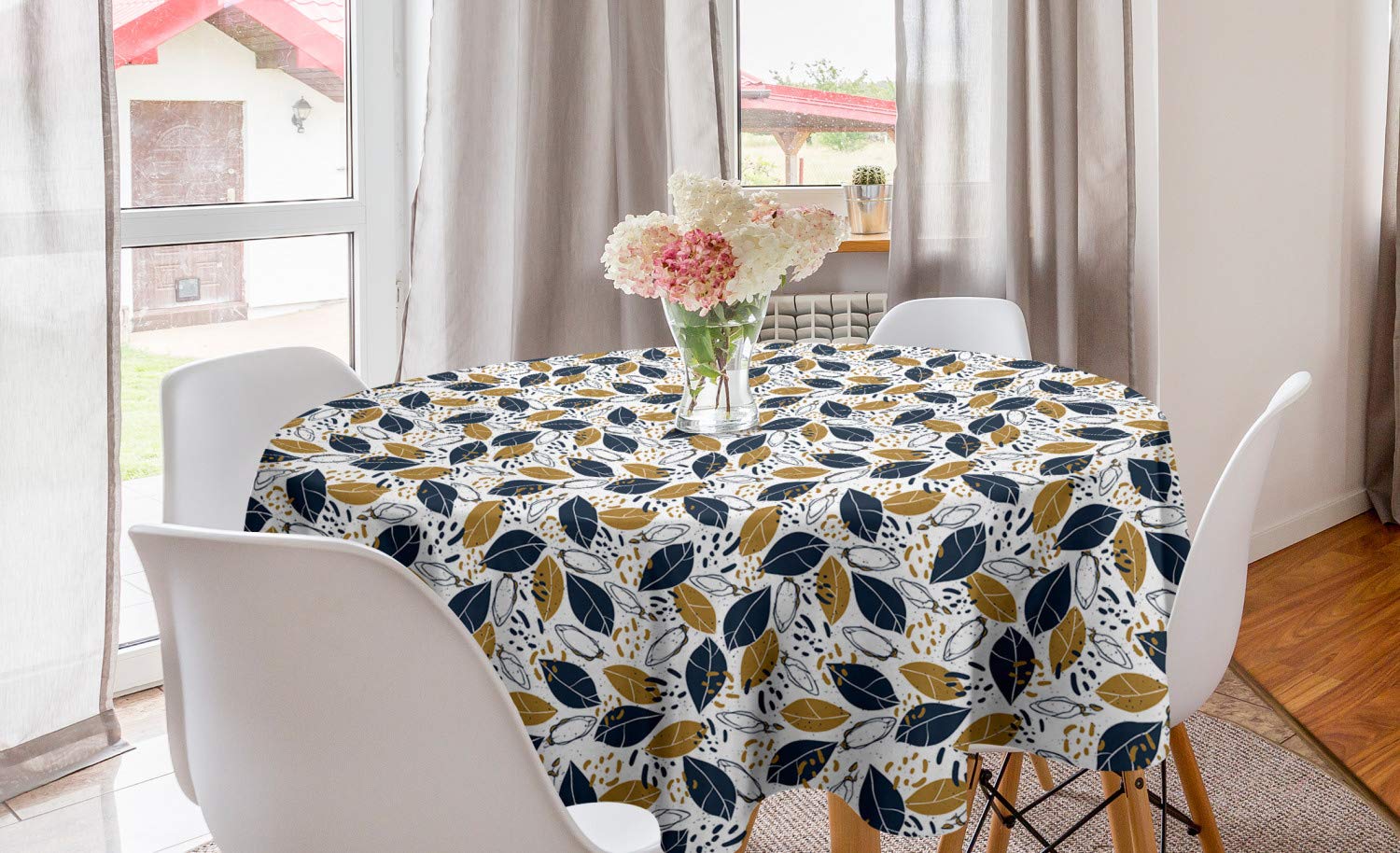 Ambesonne Round Tablecloth 60