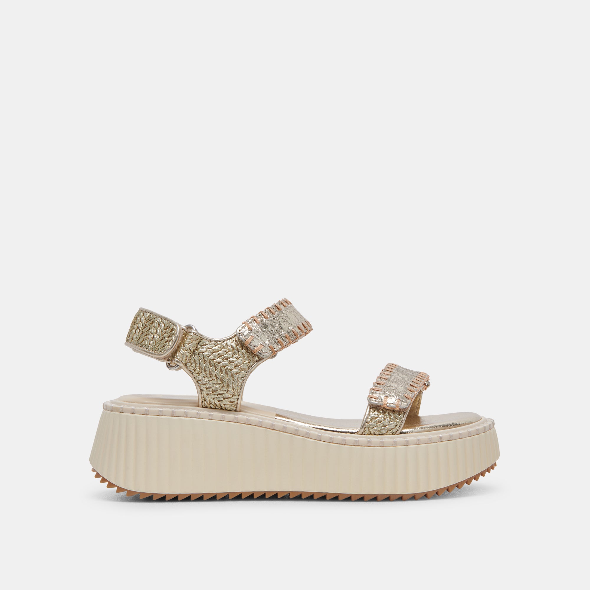 DEBRA SANDALS PLATINUM DISTRESSED LEATHER - Women's Comfortable Slide Sandals for Summer, Beach & Casual Wear