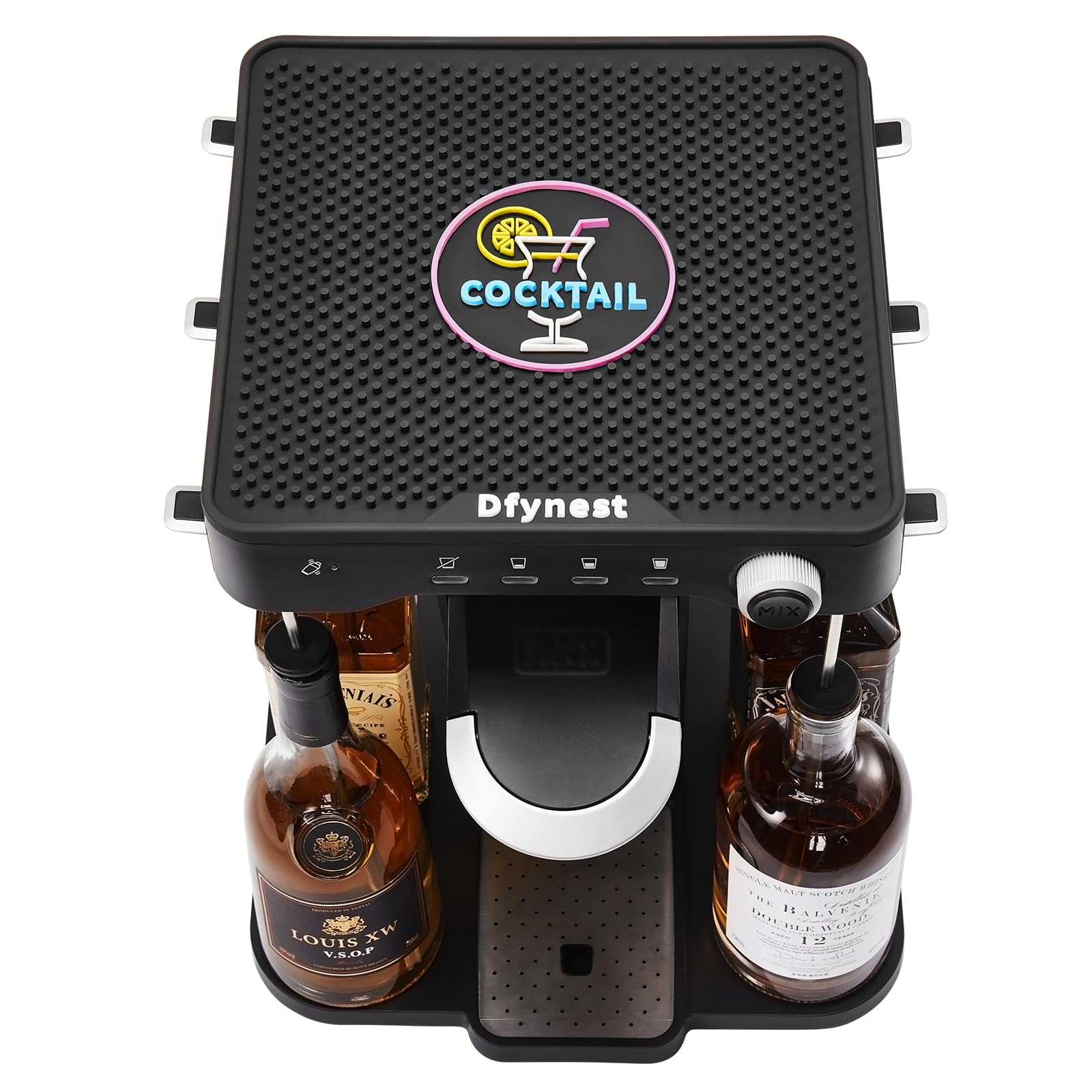 Dfynet Bar Mat for BEV by Black+Decker Cocktail Maker - Non-Slip, Dishwasher Safe, Colorful Drink Coasters - Perfect for Home Bars, Parties & Cocktail Making