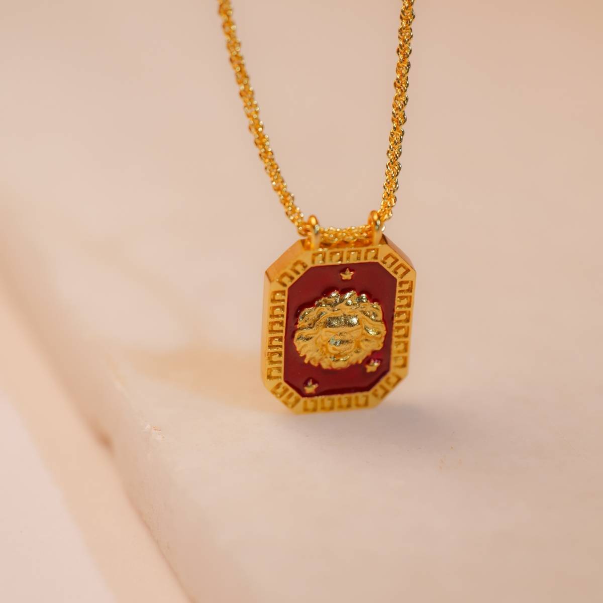 Leo Zodiac Sign Reversible Pendant Necklace with Genuine Peridot Gemstone - Perfect for Birthdays, Gifts & Spiritual Jewelry Lovers
