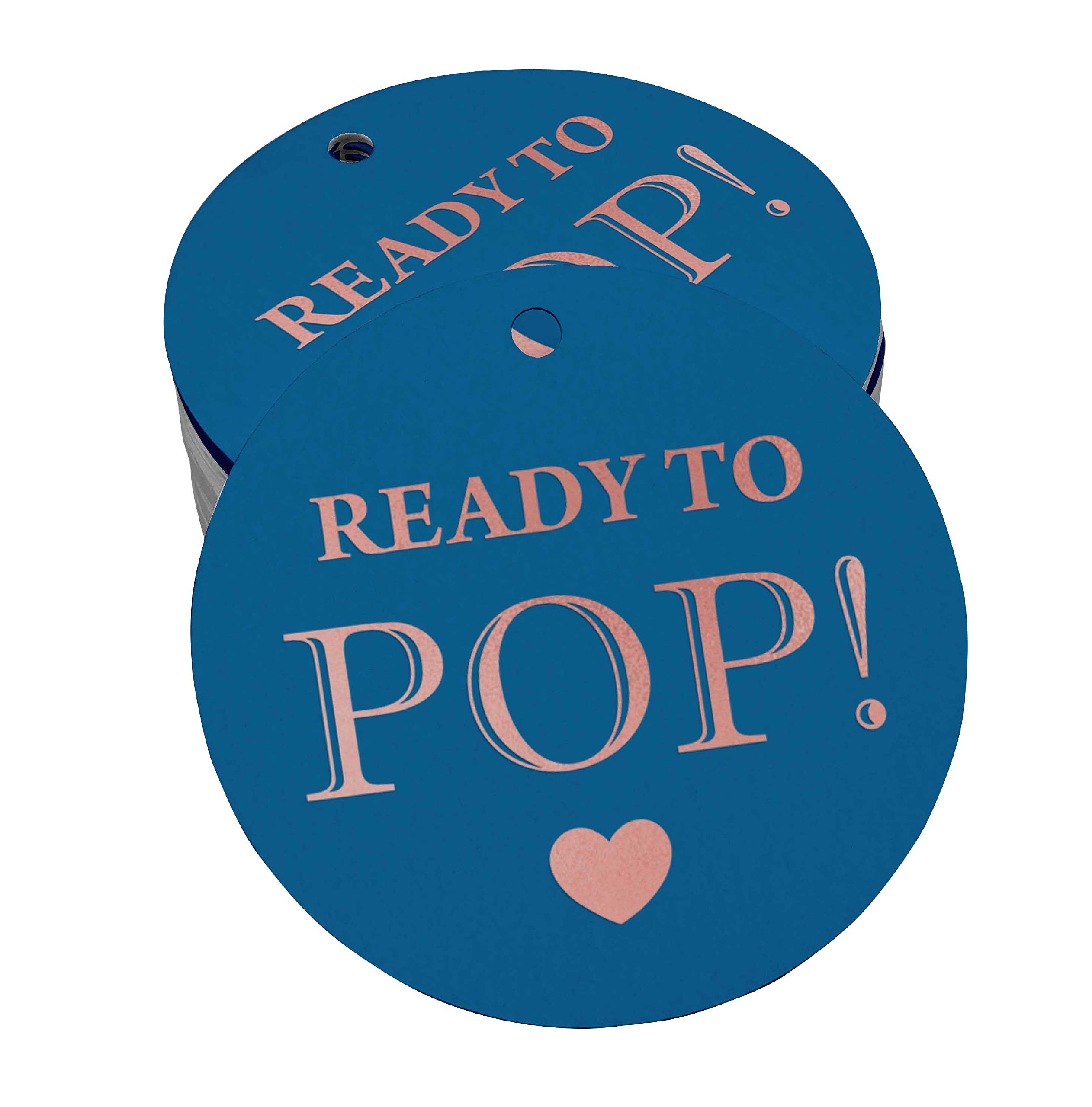 Rose Gold Foil Baby Shower Favor Tags - 100pcs Ready-to-Pop Gift Tags for Baby Shower Decorations, Wedding Favors & Party Supplies