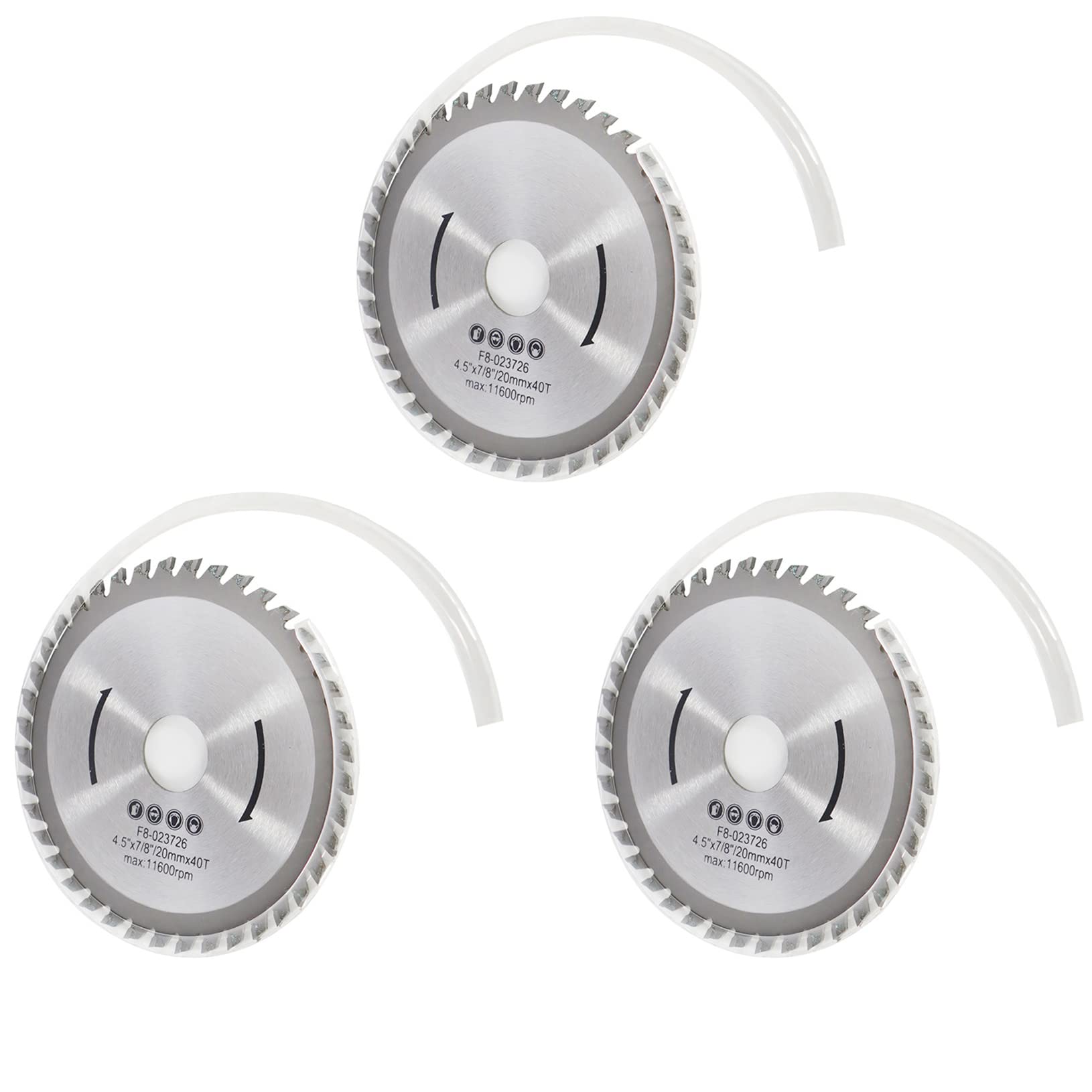 3PCS 4.5-Inch Angle Grinder Blades - 40 Tooth Alloy Steel Wood Cutting Discs with 7/8-Inch Arbor - Perfect for Woodworking, DIY Projects & Non-Ferrous Metal Cutting - Ideal for Carpentry, Home Renovation & Crafting