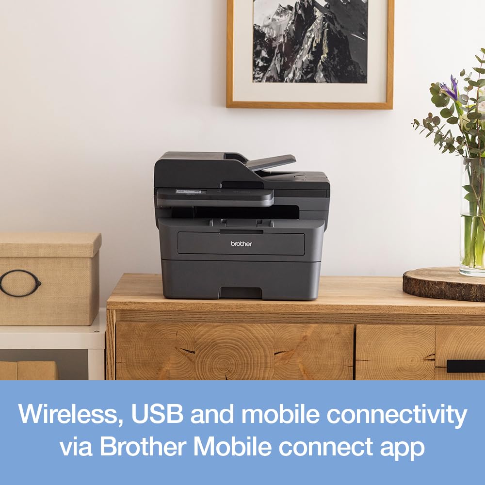 Brother MFC-L2860DW Wireless Monochrome Laser Printer - Print, Copy, Scan & Fax | Auto Duplex Printing | A4 Paper Size | Fast Printing for Home & Office Use | Perfect for Small Businesses & Remote Work