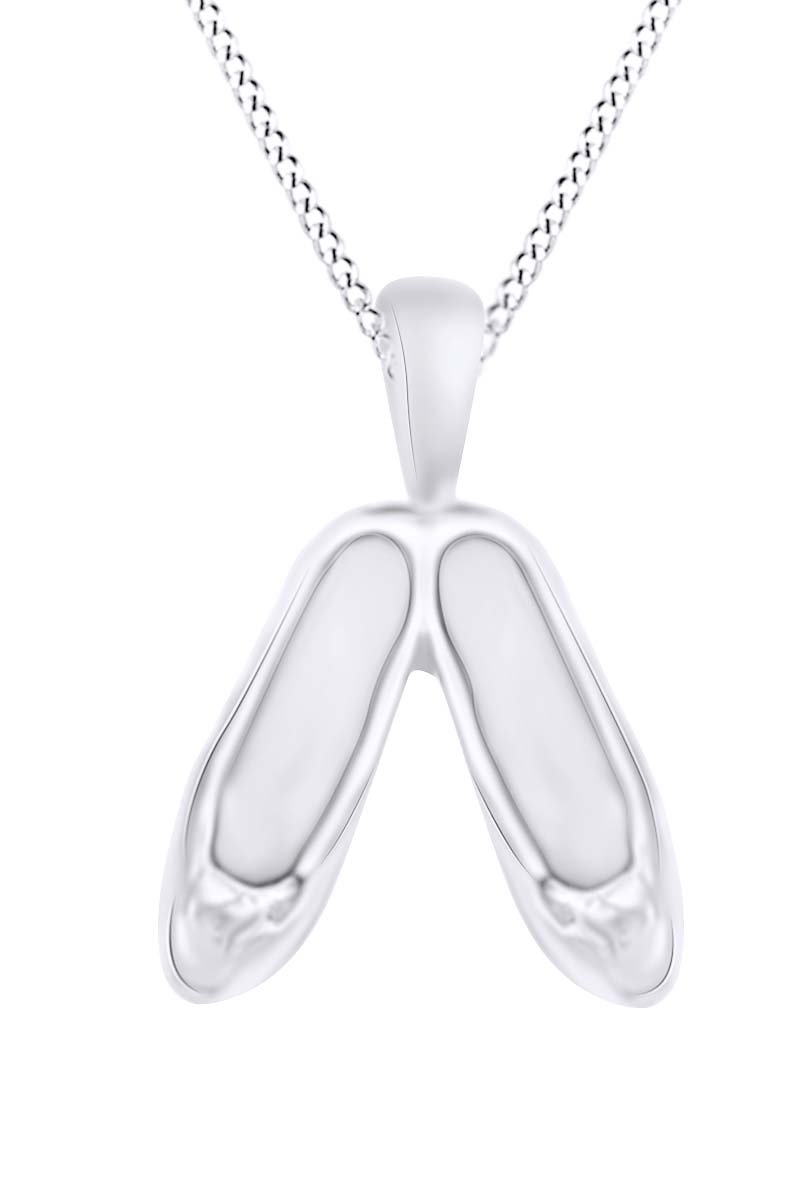 14K Gold Over Sterling Silver Ballet Slippers Pendant Necklace - Elegant Jewelry Gift for Dancers, Ballerinas & Dance Lovers - Perfect for Performances, Recitals & Special Occasions