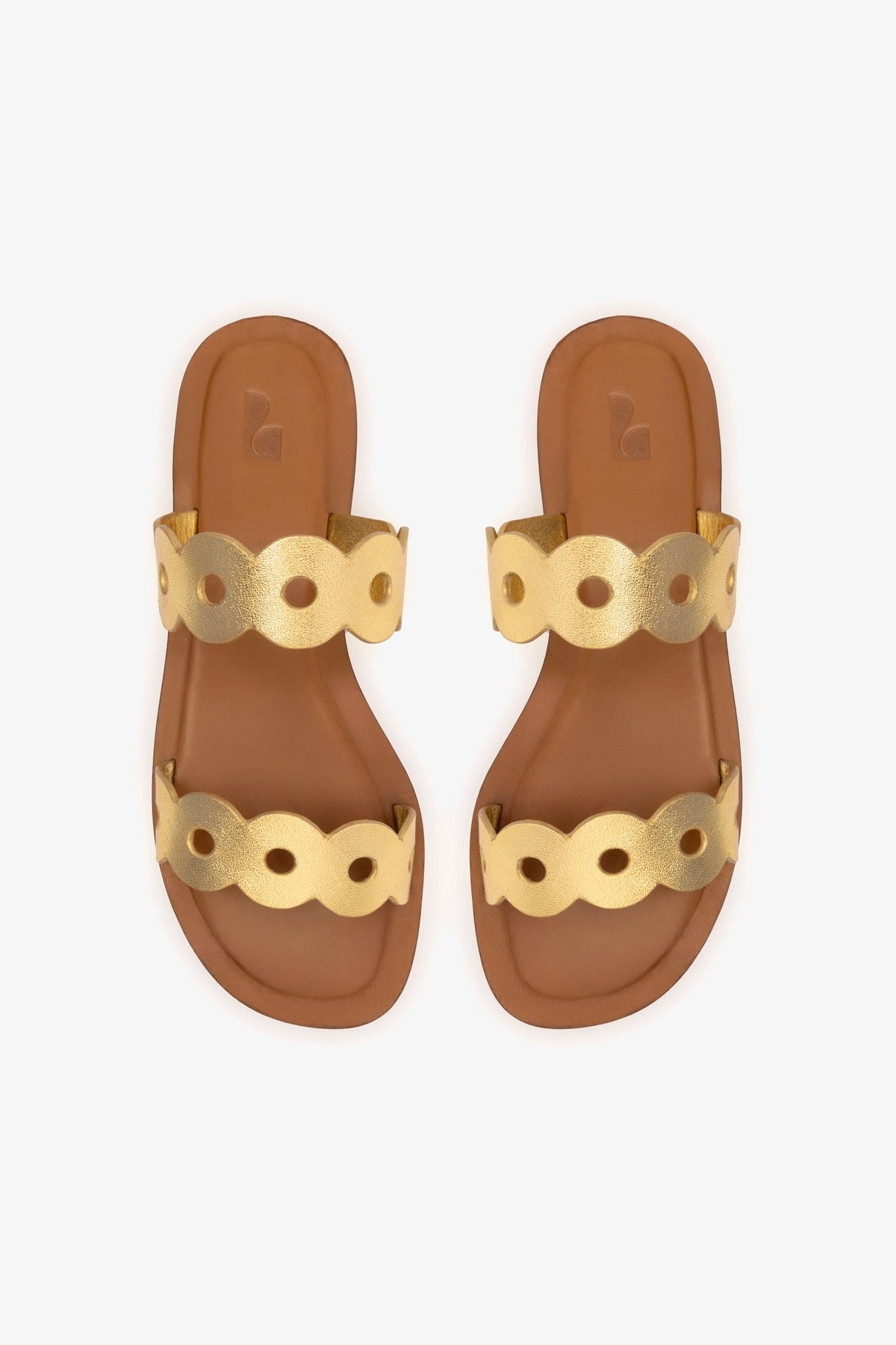 Florence Flat Mule Shoes in Gold Metallic Leather - Comfortable Slip-On Loafers for Women | Perfect for Office, Casual Outings & Everyday Wear