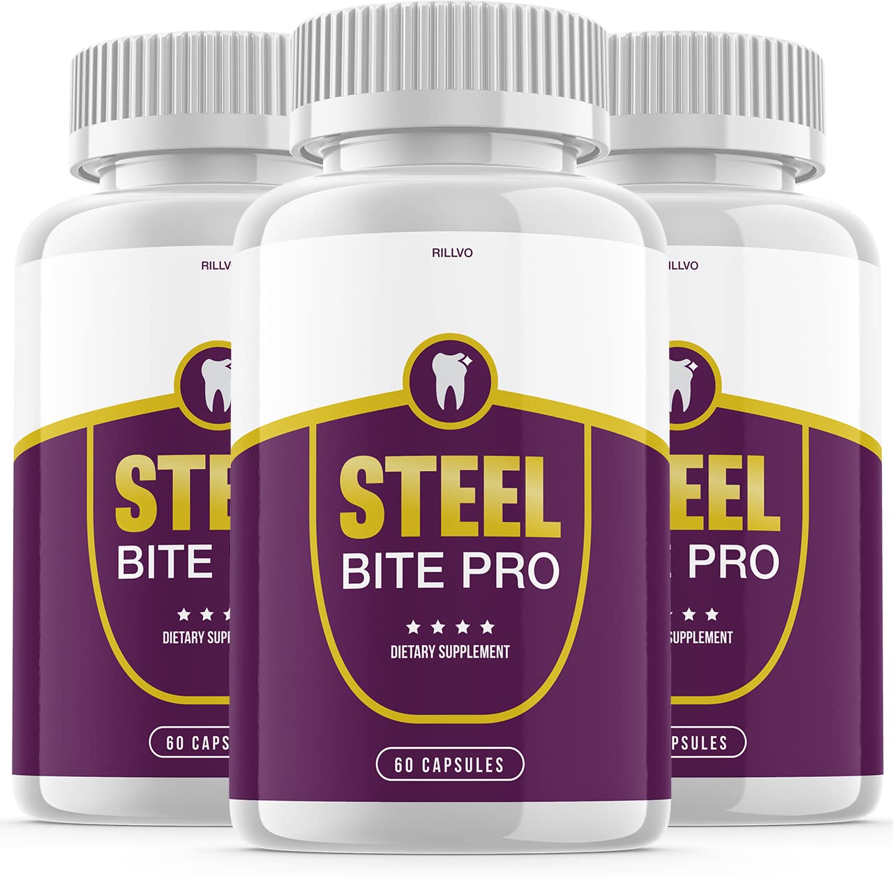 Steel Bite Pro Dental Supplement (3 Pack - 180 Capsules) | Teeth & Gum Support for Oral Health | Perfect for Daily Dental Care & Whitening Routine